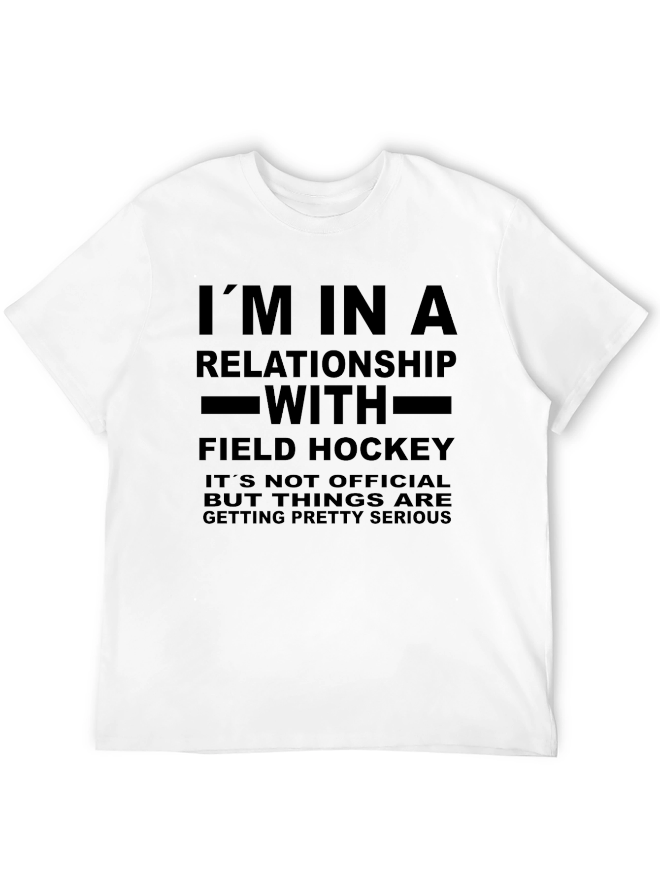 Black Field Hockey Relationship T-Shirt - Funny Sports Tee view 12