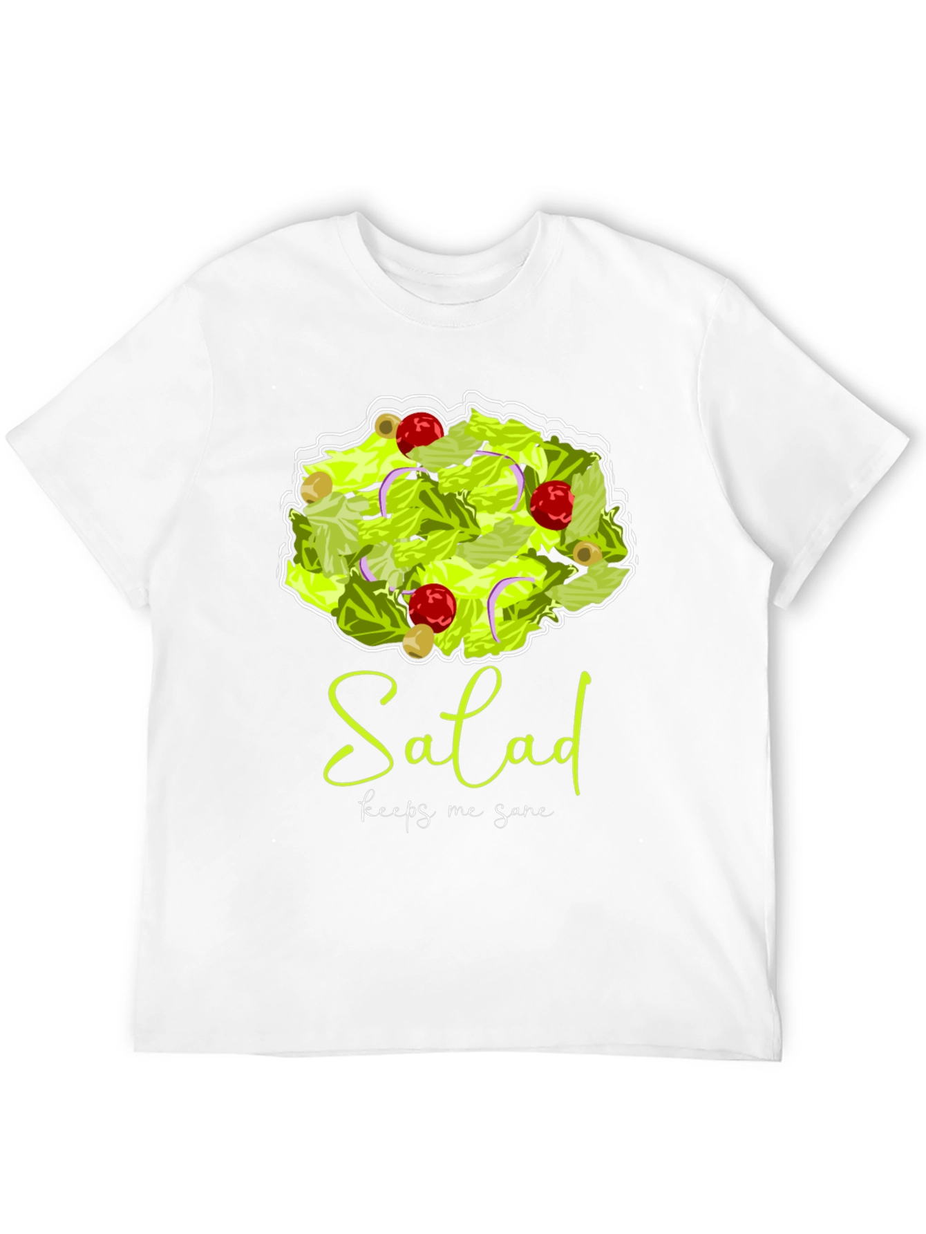 Black Salad Keeps Me Sane Graphic T-Shirt view 12