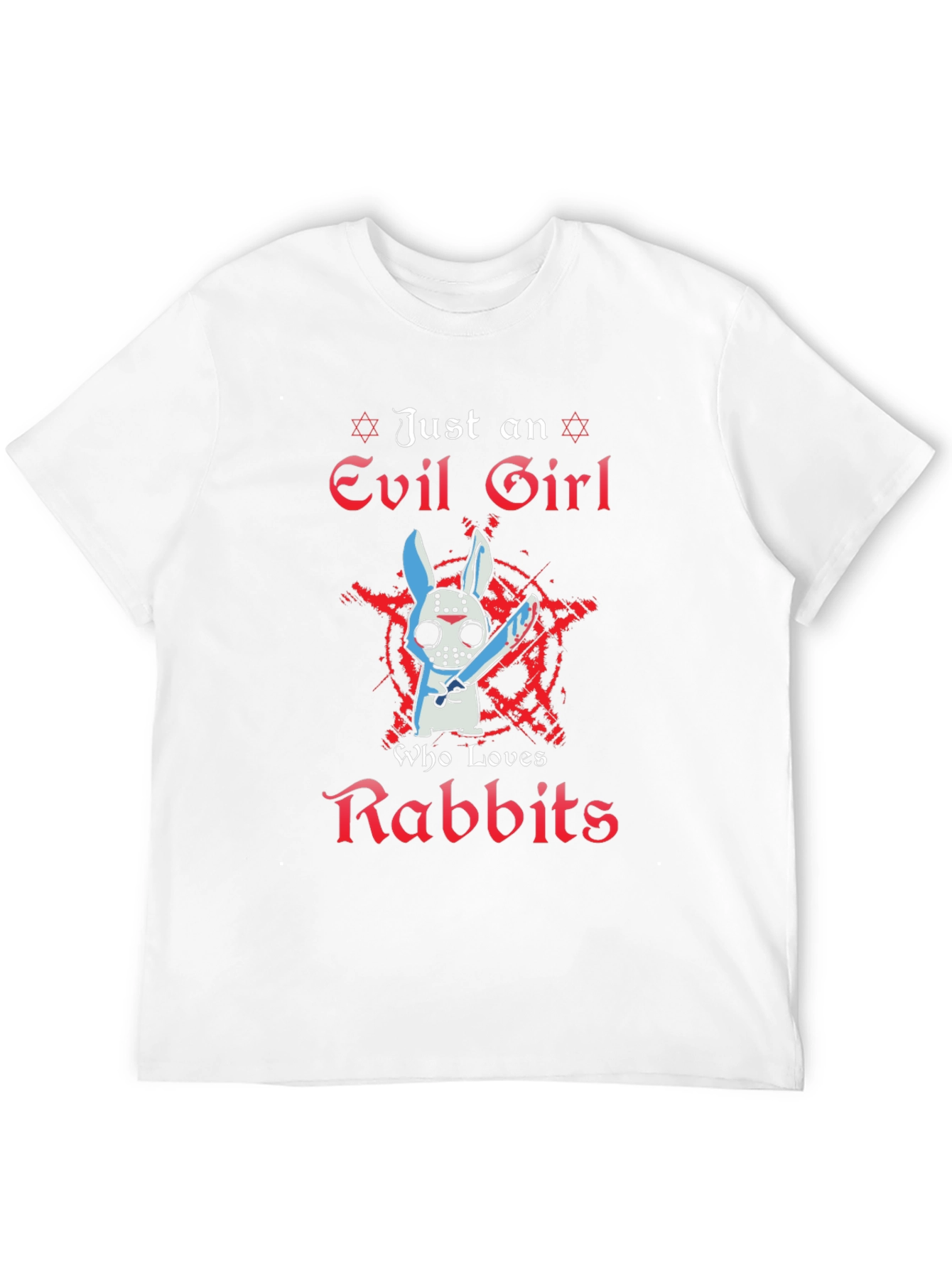 Black Evil Girl Rabbit T-Shirt view 12