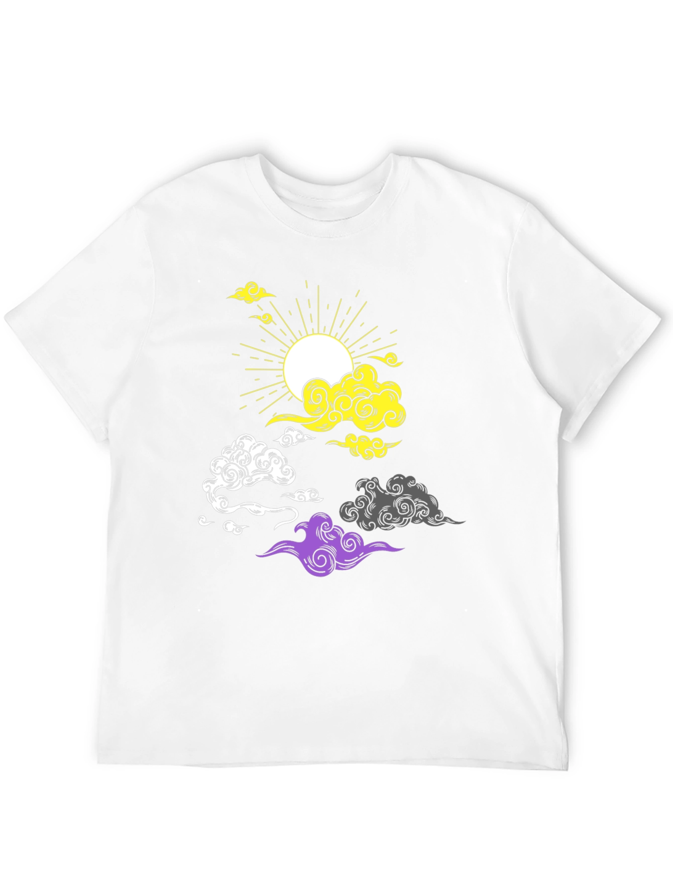 Black Nonbinary Pride Cloud T-Shirt view 12