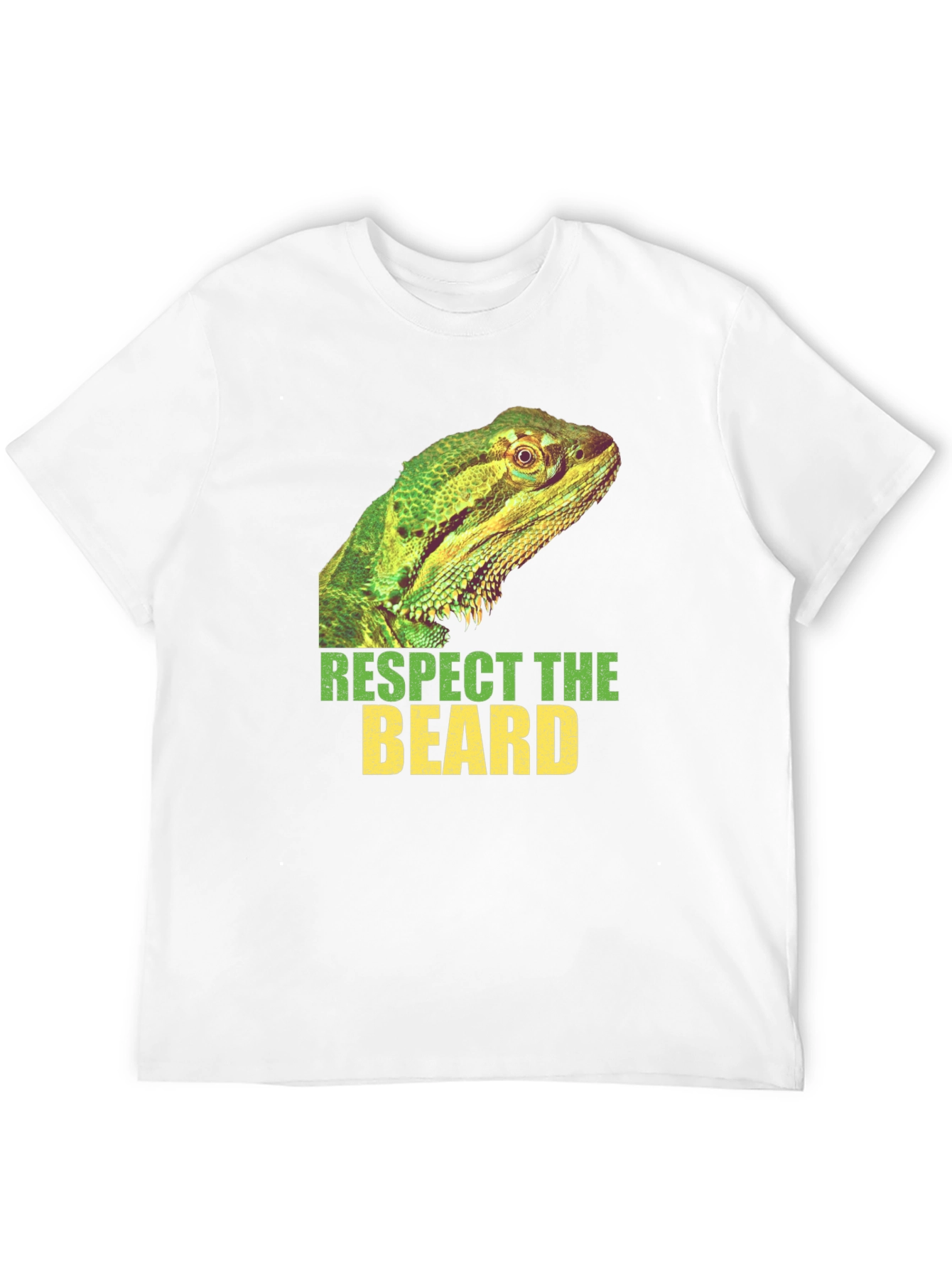 Black Respect The Beard Lizard Graphic T-Shirt view 12