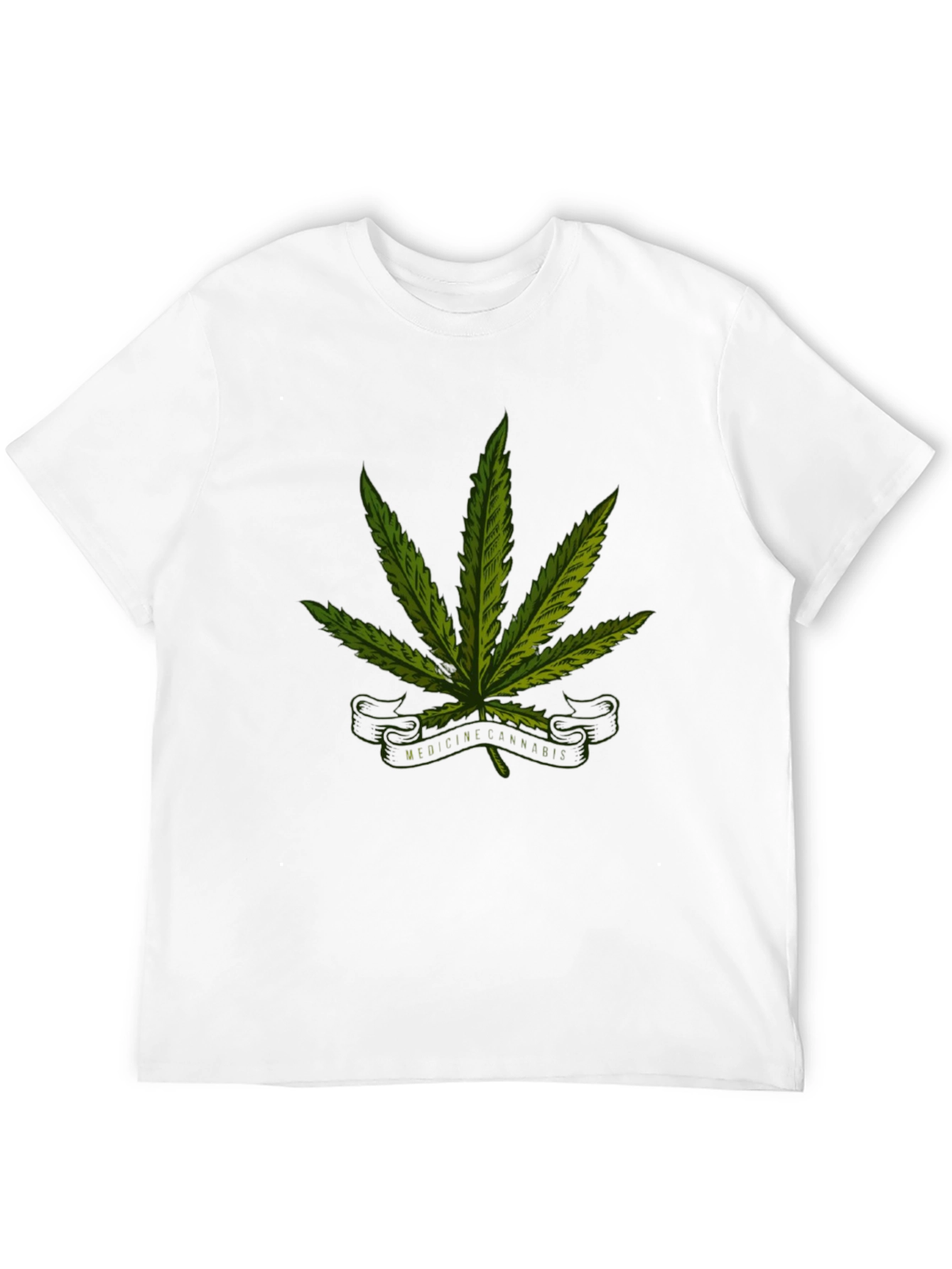 Black Cannabis Medicine Graphic Black T-Shirt view 12
