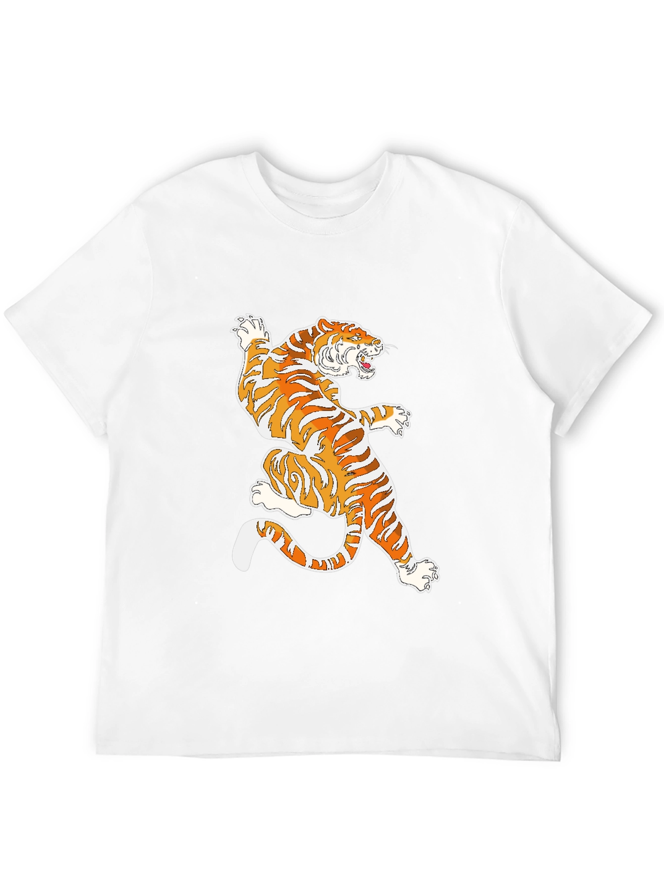 Black Tiger Graphic Black T-Shirt view 12