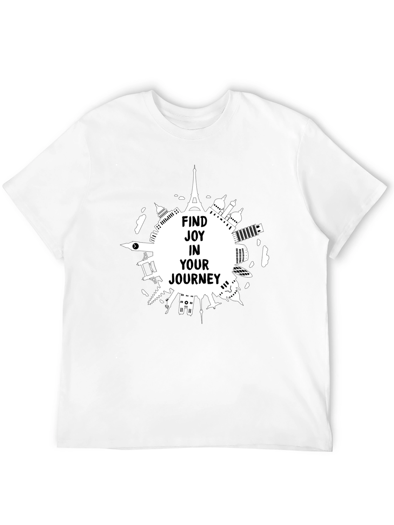 Black Travel Inspired Graphic Tee - Find Joy In Your Journey view 12