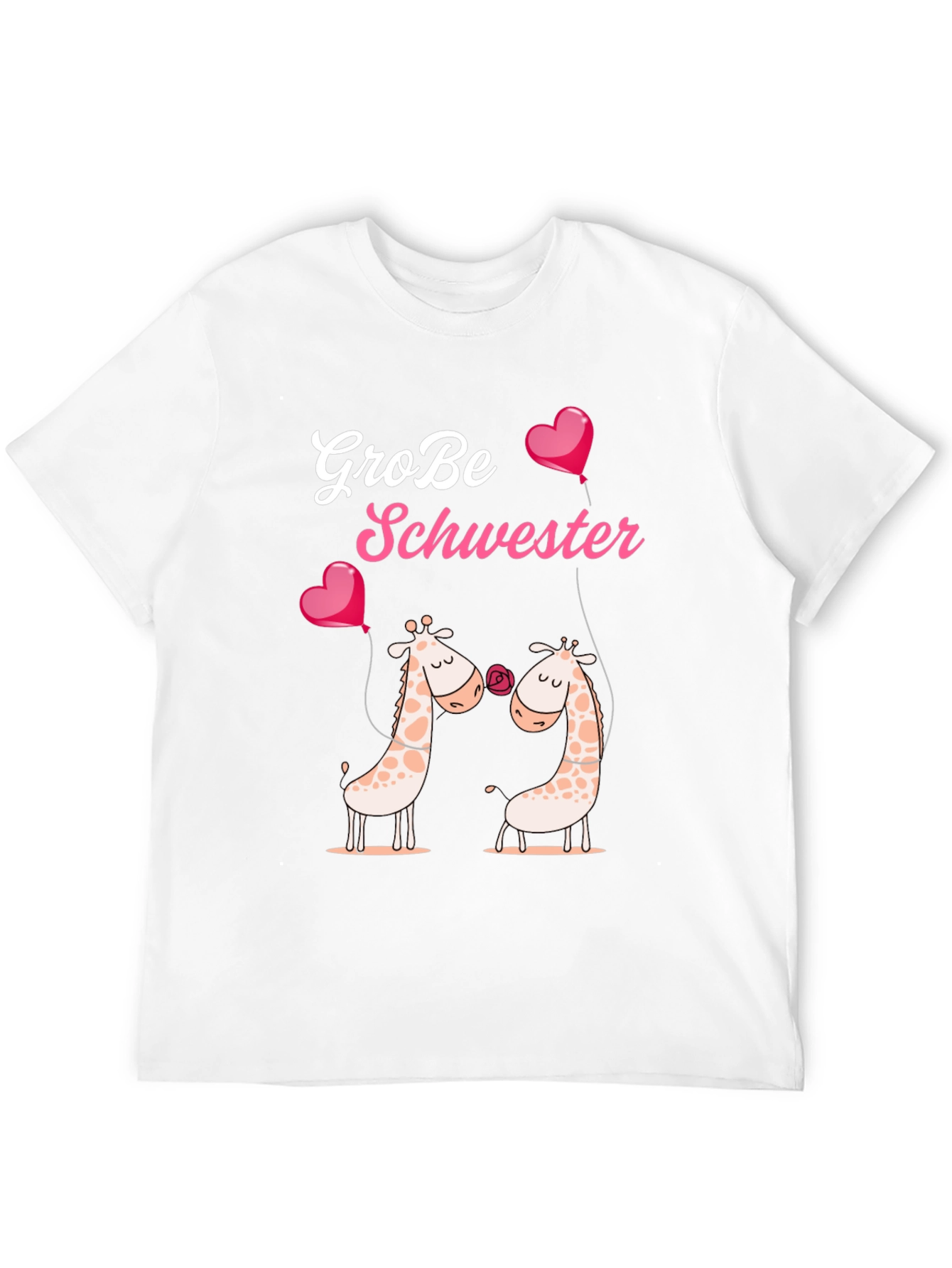 Black Große Schwester Giraffe T-Shirt view 12
