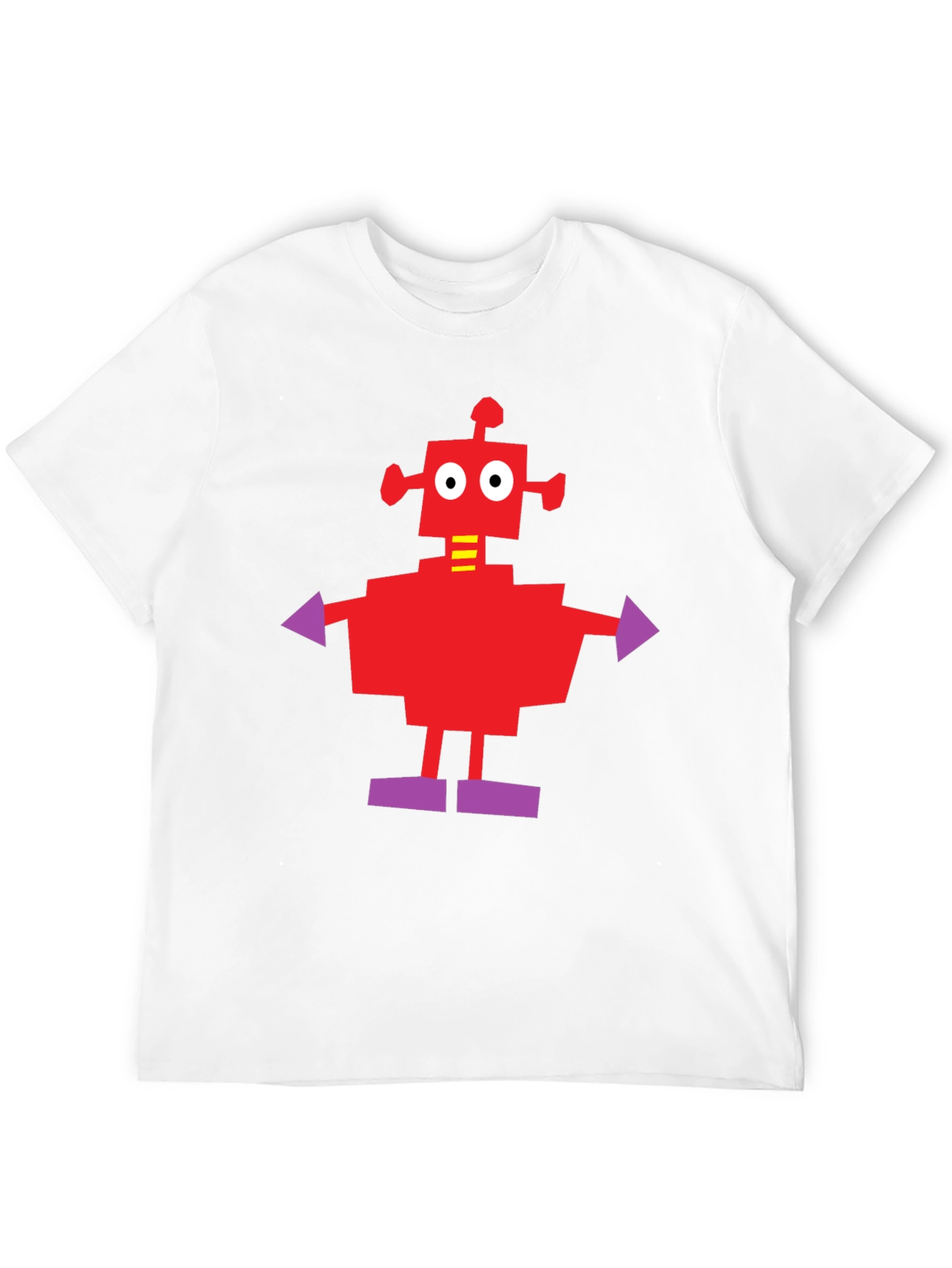 Black Geometric Robot Graphic Tee - Black Crew Neck view 12