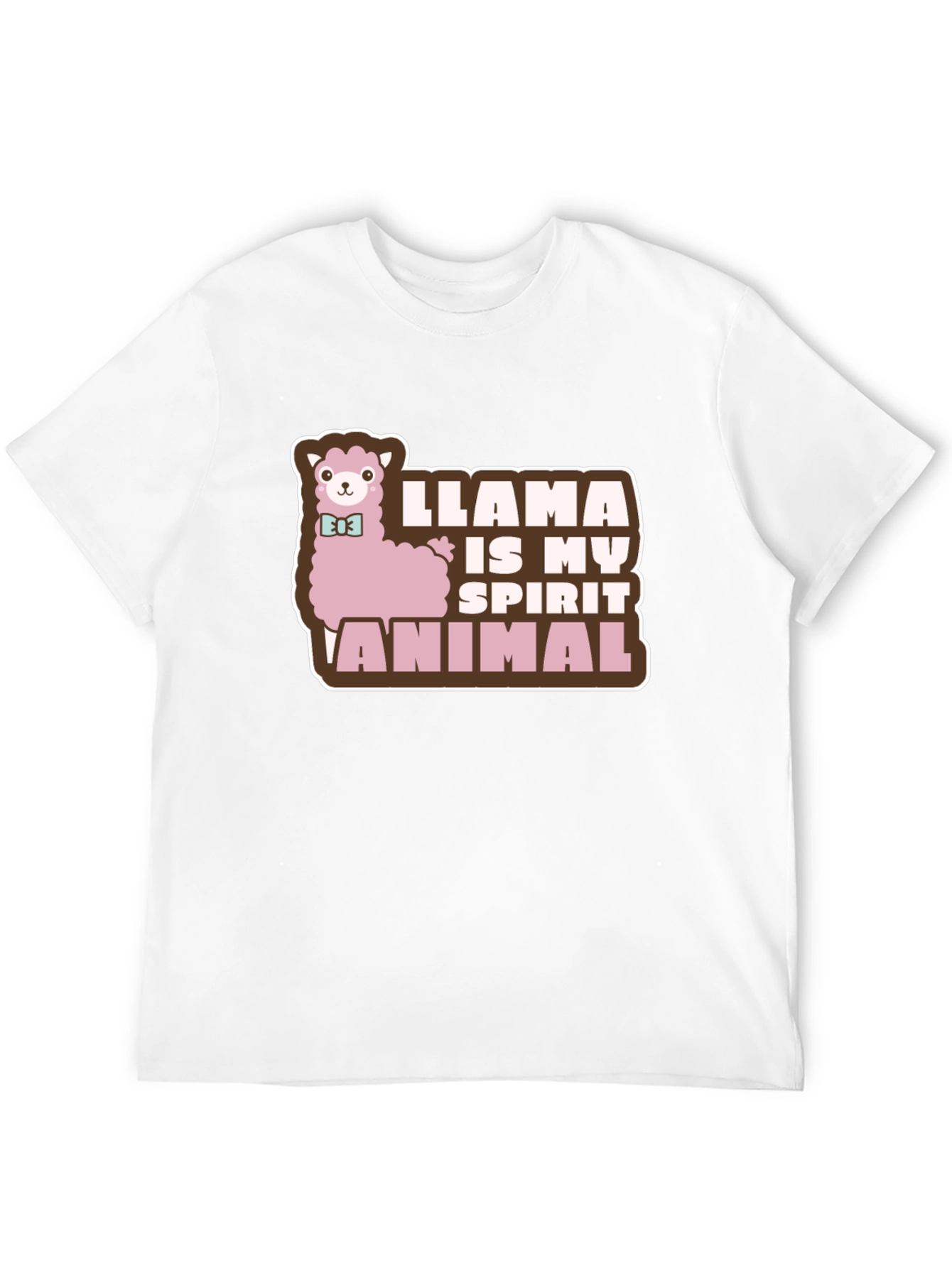 Black Llama is My Spirit Animal T-Shirt - Black Cotton Tee view 12