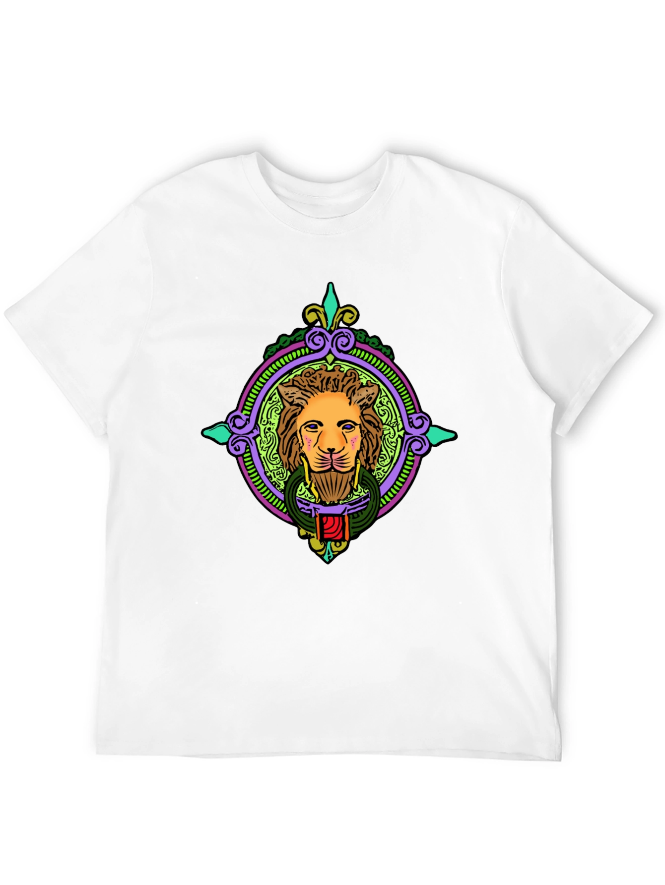 Black Lion Door Knocker Graphic Tee - Bold Style view 12