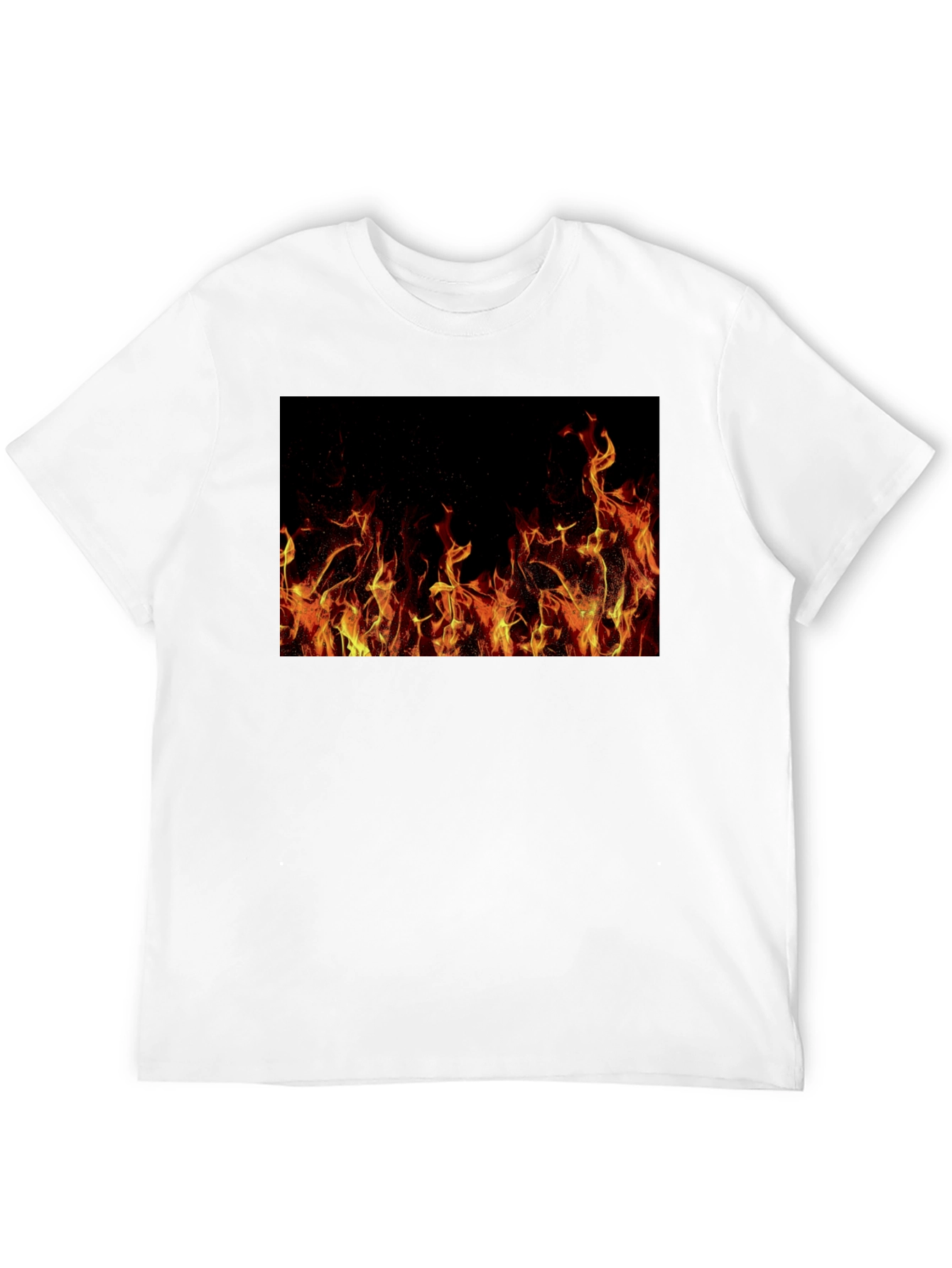 Black Inferno T-Shirt: Bold Fire Design view 12