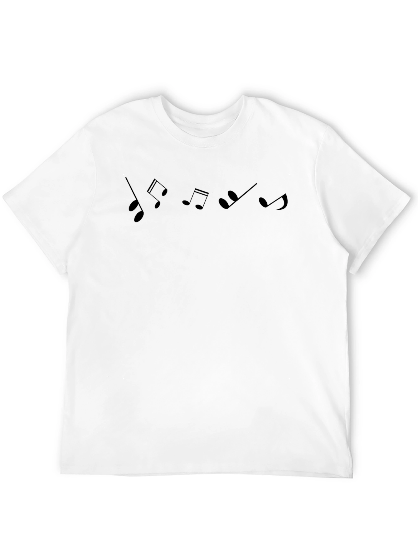 Black Musical Notes Graphic Black T-Shirt view 12