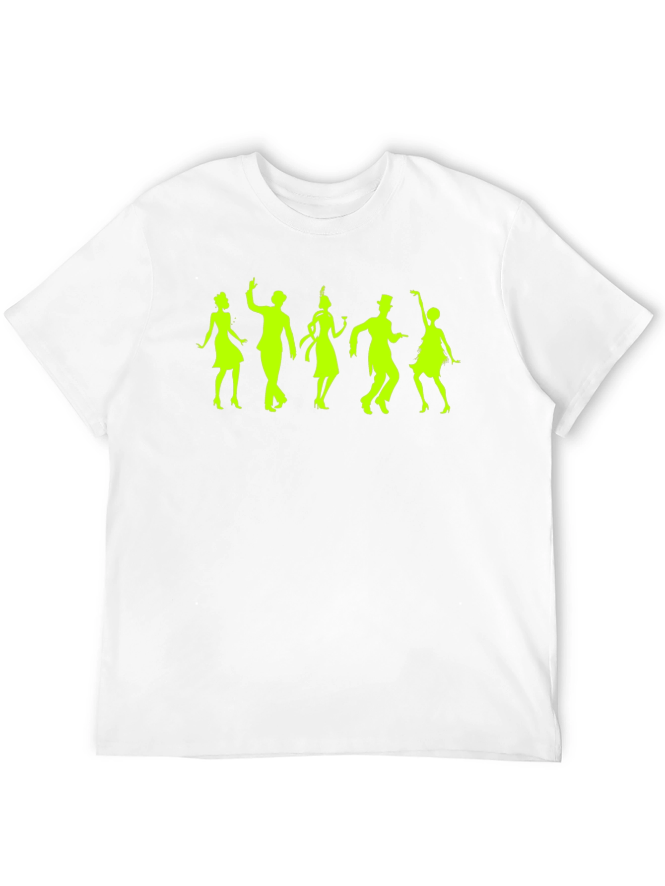 Black Retro Dance T-Shirt - Vintage Silhouette Design view 12