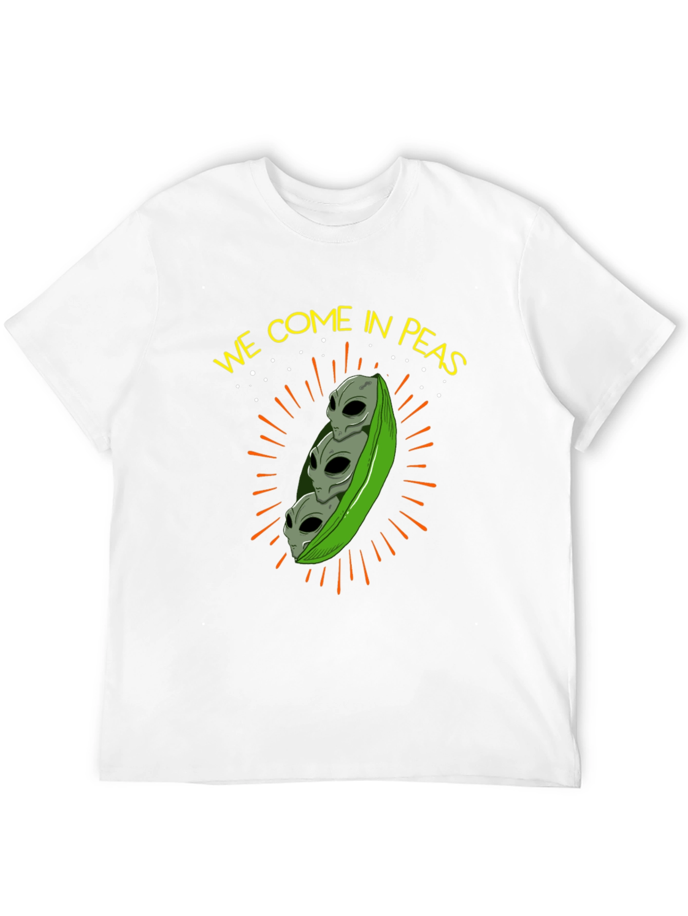 Black We Come In Peas Alien T-Shirt view 12