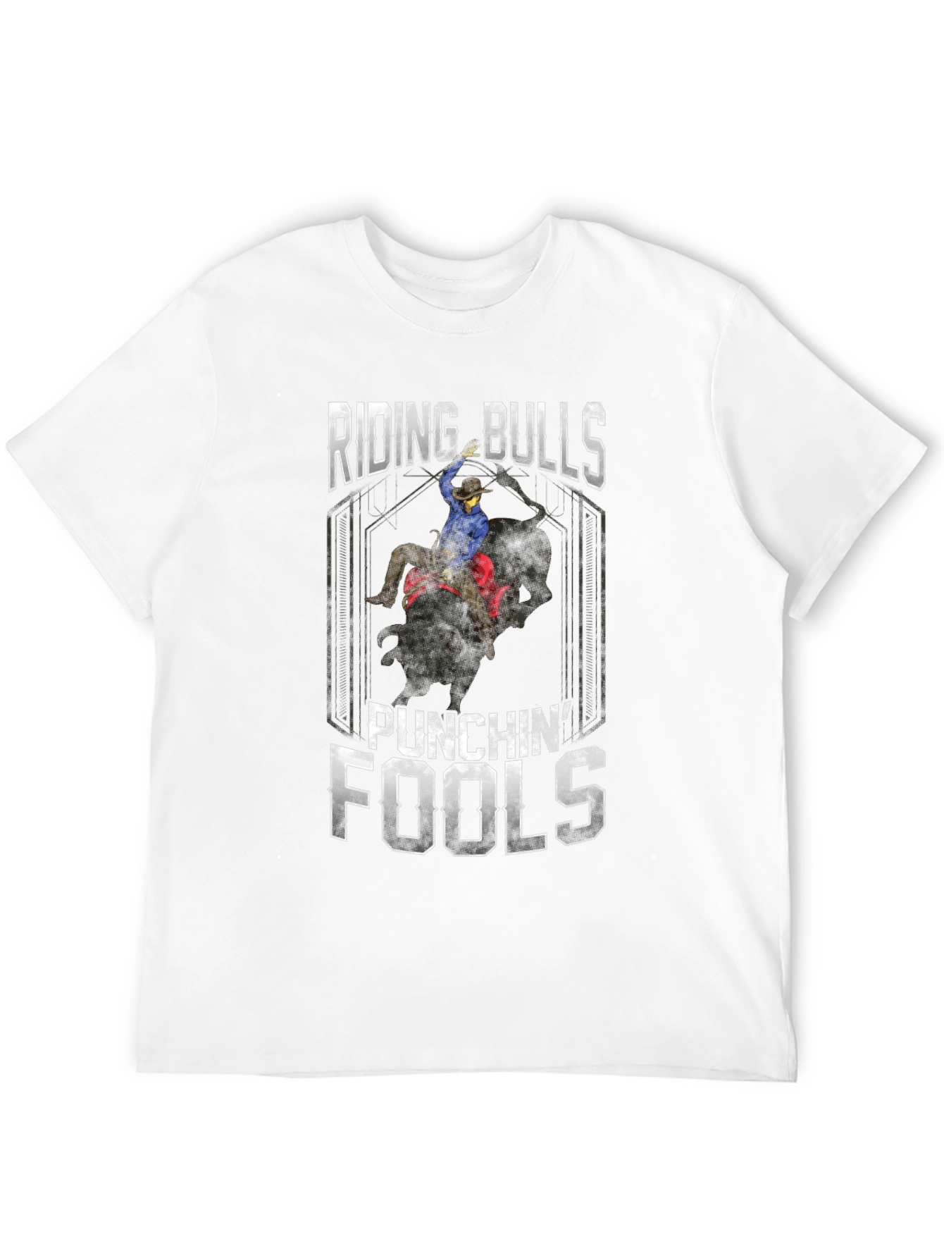 Black Riding Bulls Punchin' Fools Graphic Tee view 12