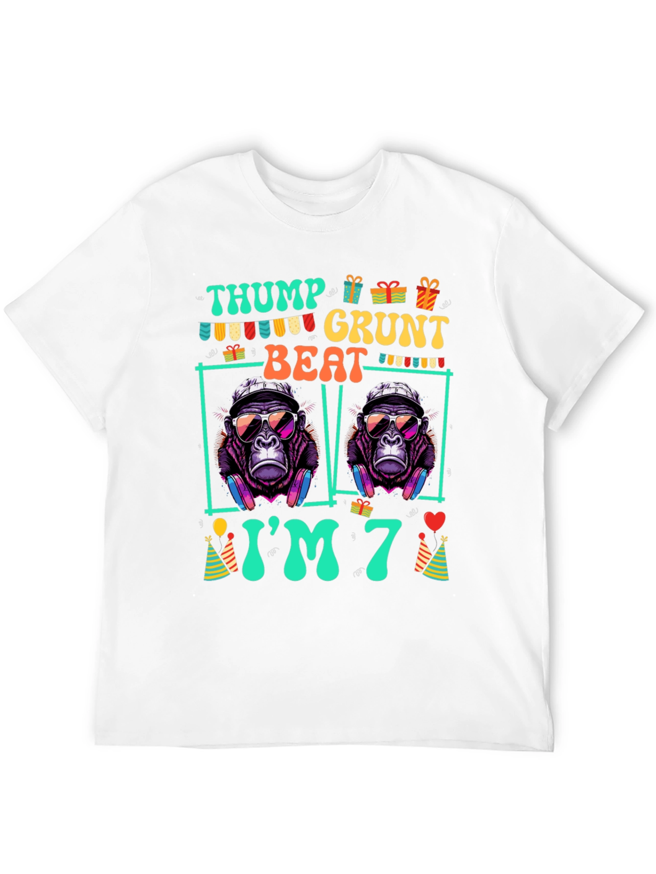 Black Thump Grunt Beat I'm 7 T-Shirt view 12