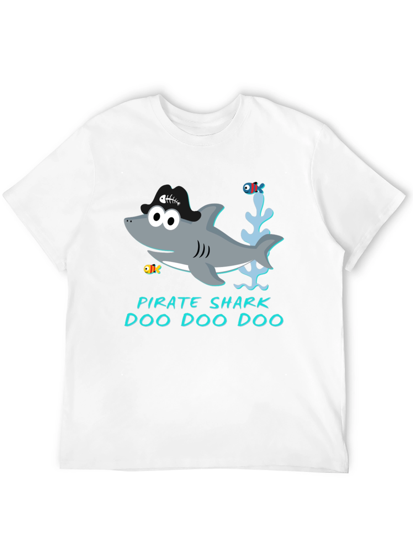 Black Pirate Shark Doo Doo Doo Graphic Tee view 12