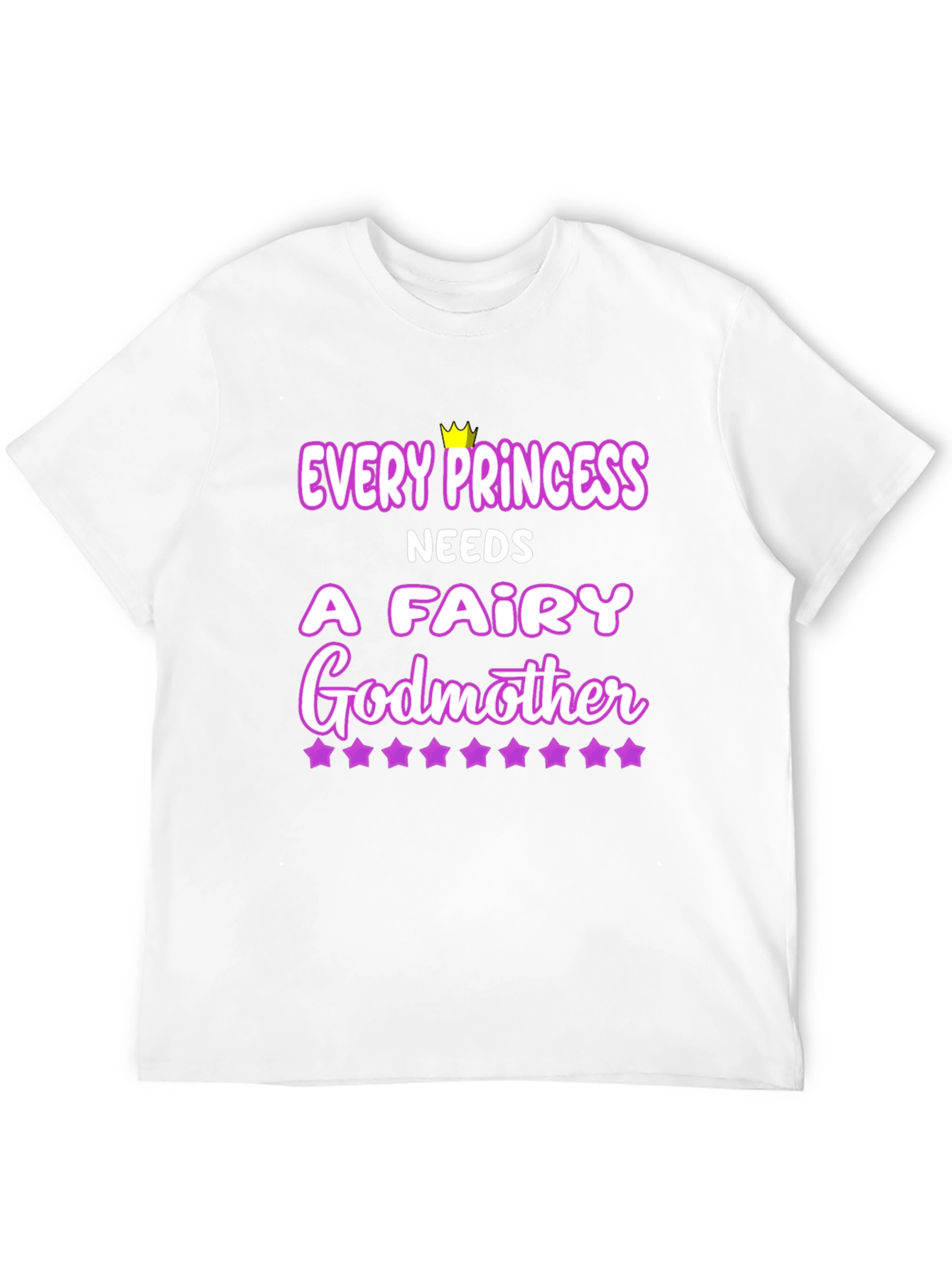 Black Every Princess Needs a Fairy Godmother Black T-Shirt view 12