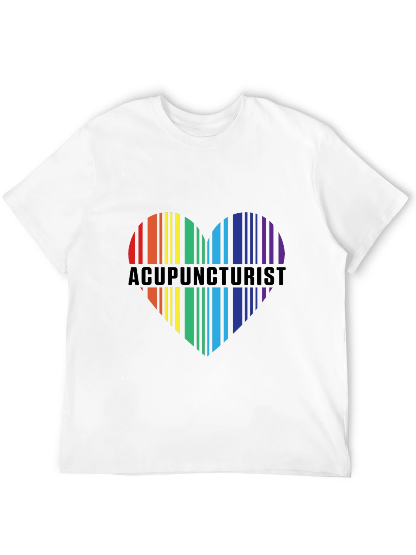 Black Acupuncturist Rainbow Heart T-Shirt view 12
