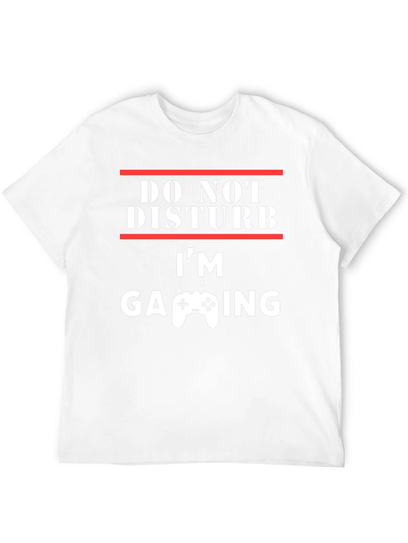 Black Do Not Disturb I'm Gaming T-Shirt view 12