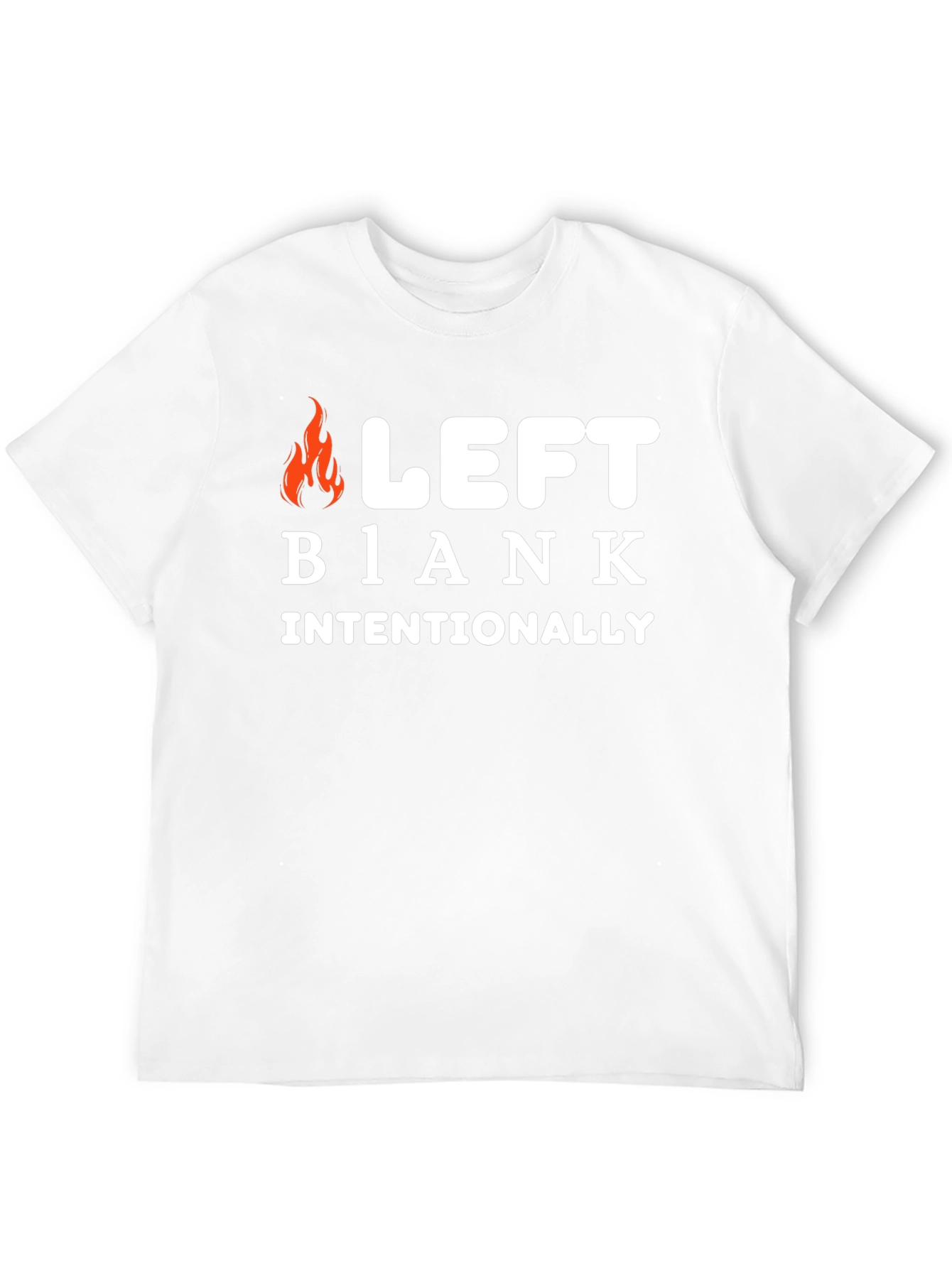 Black Funny Left Blank Intentionally Graphic T-Shirt view 12