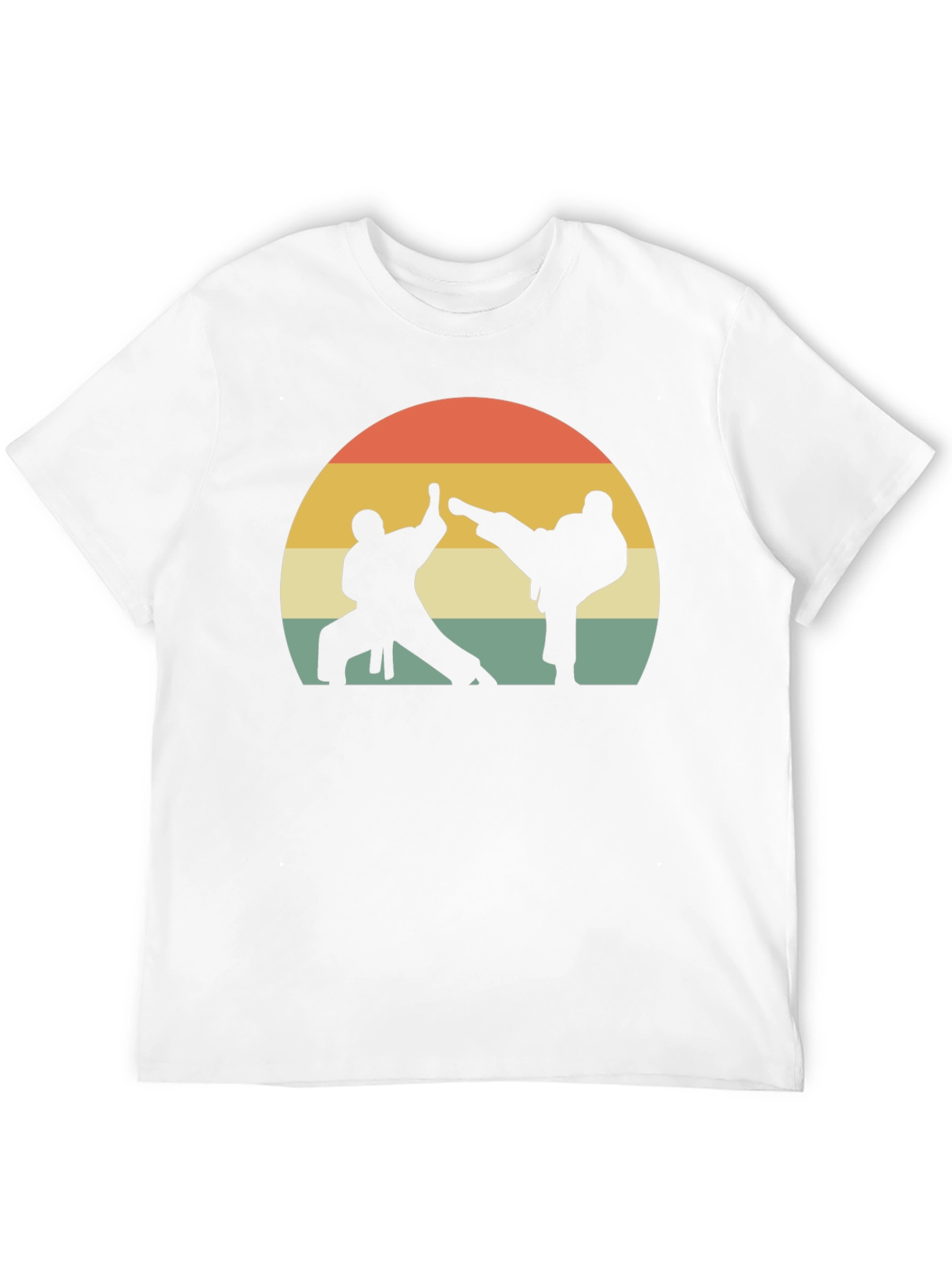 Black Karate Silhouette Graphic Tee view 12