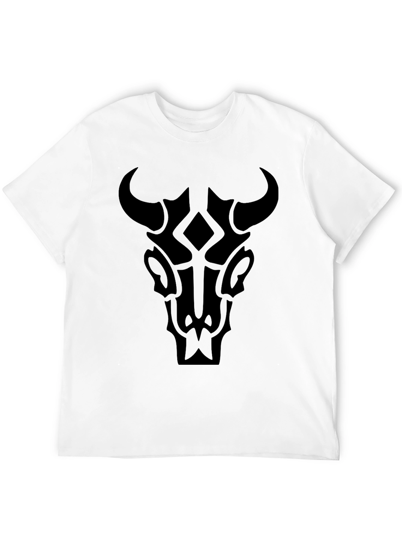 Black Tribal Bull Graphic T-Shirt - Modern Stylish Tee view 12