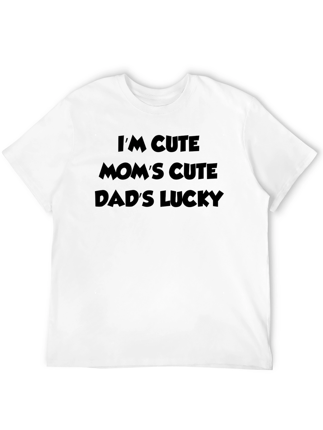 Black Cute Mom's Cute Dad's Lucky Black T-Shirt view 12