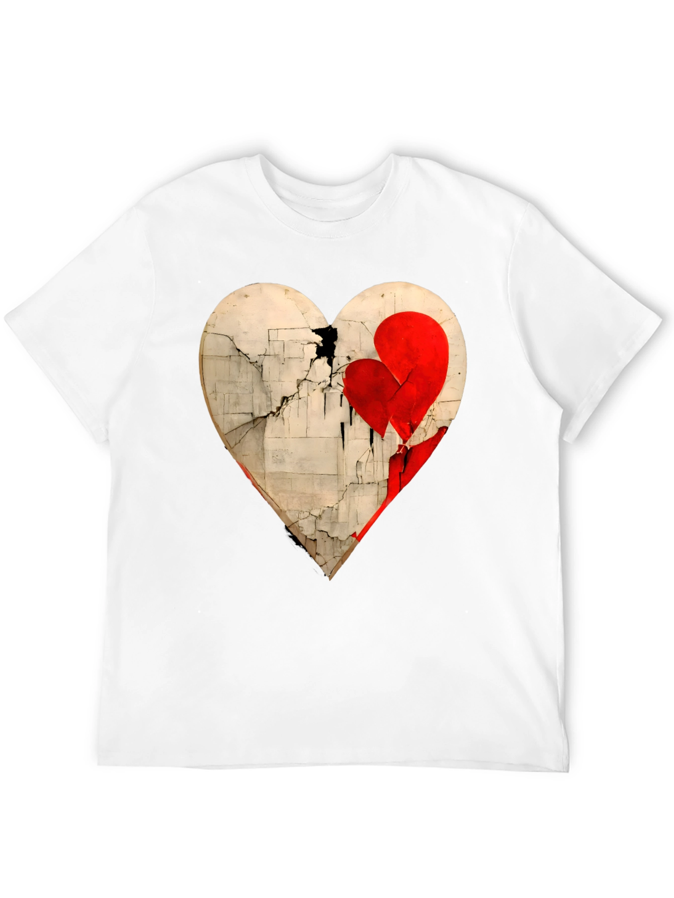 Black Heart Graphic Tee - Artistic Valentine's Day Shirt view 12