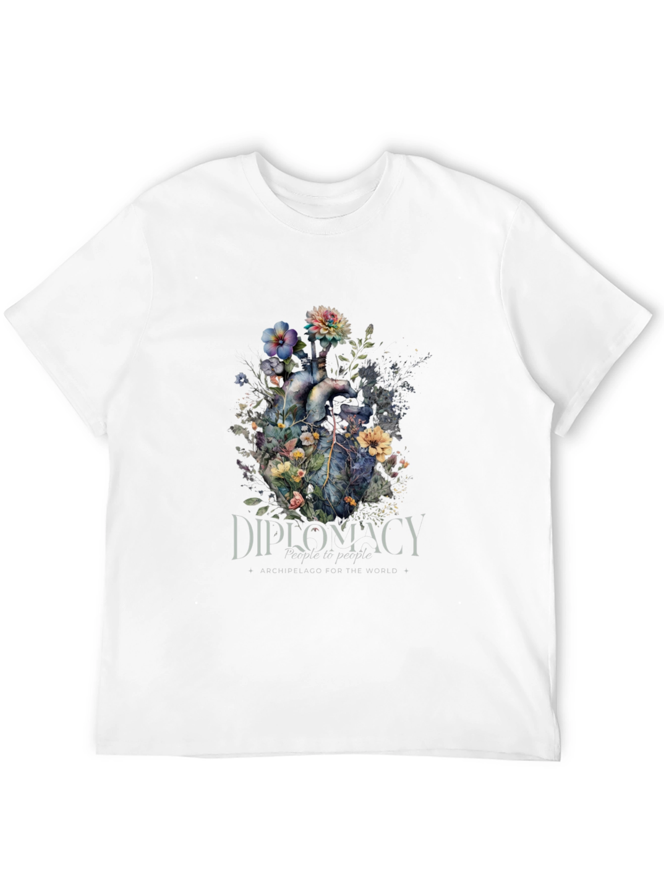 Black Floral Heart Diplomacy T-Shirt view 12