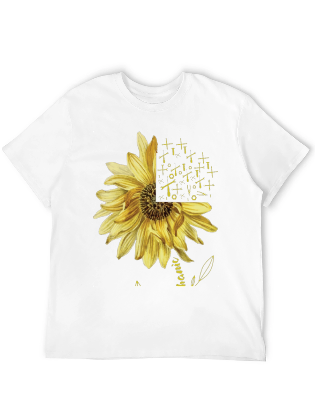 Black Mechanic Sunflower Graphic T-Shirt - Black view 12