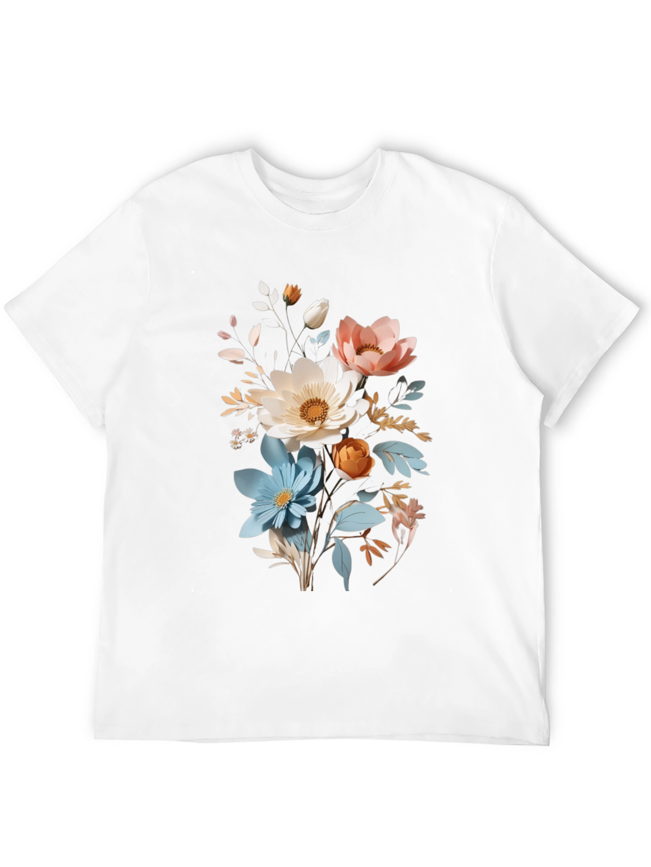 Black Floral Print Black T-Shirt view 12