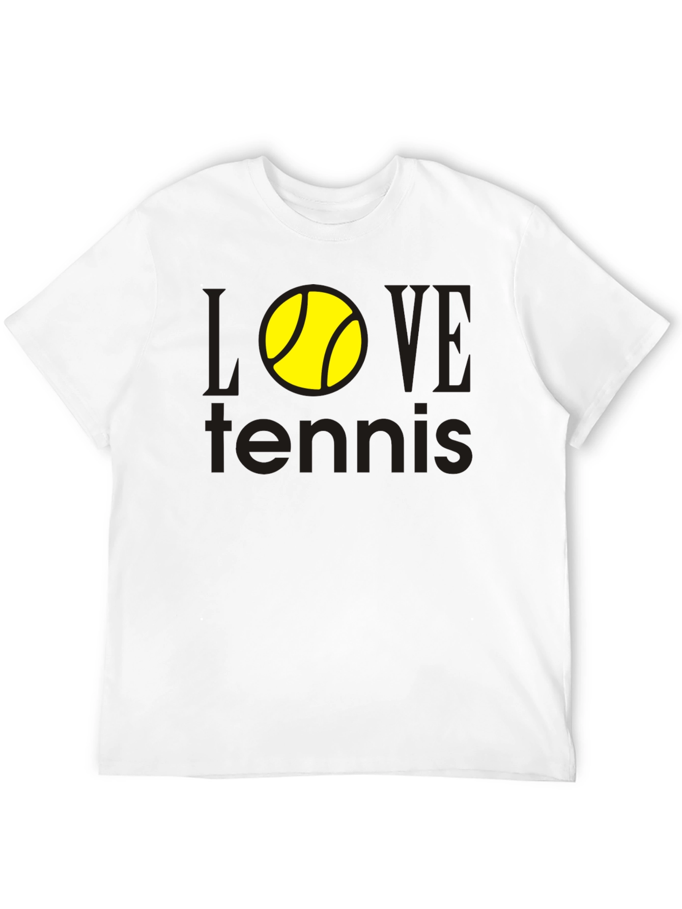 Black Love Tennis Graphic Tee - Black Cotton Shirt view 12