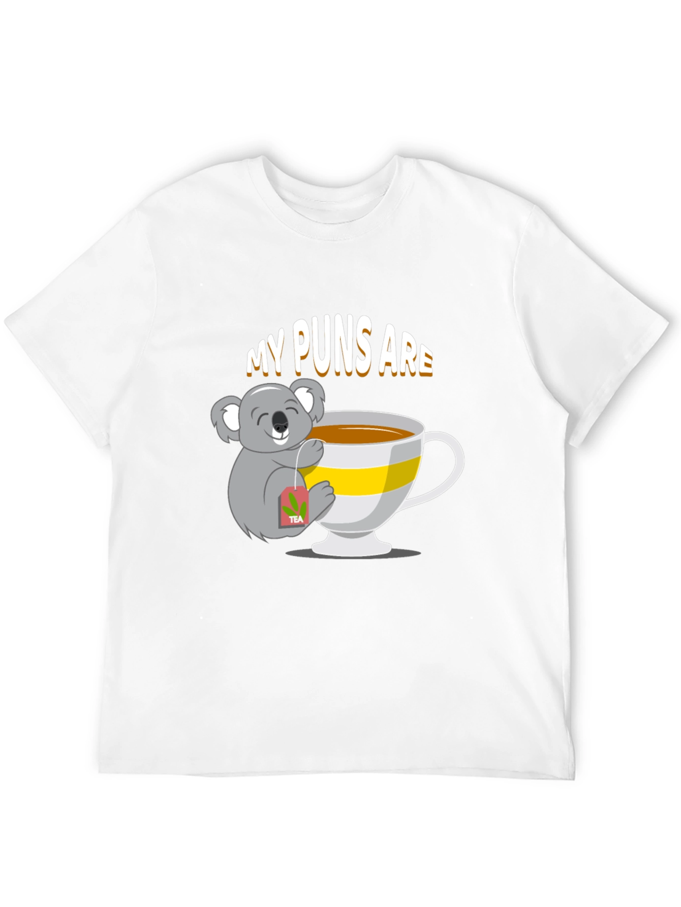 Black Koala Tea Puns T-Shirt view 12