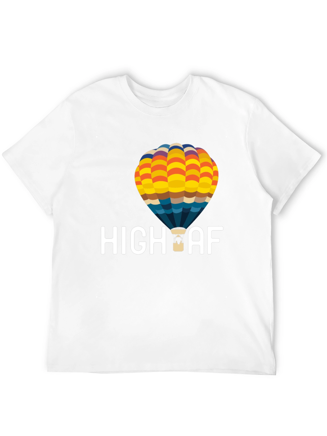 Black High AF Hot Air Balloon T-Shirt - Black view 12