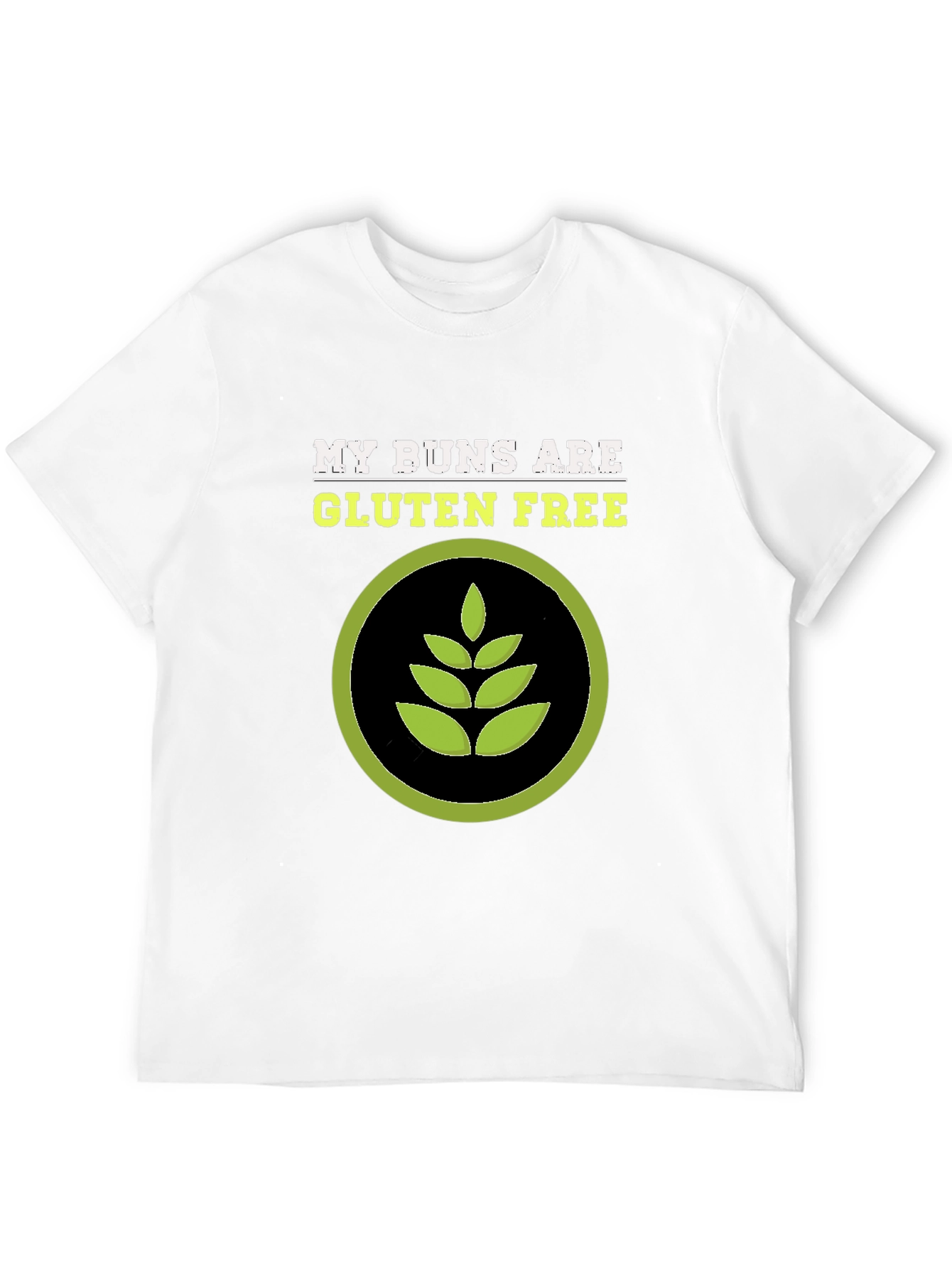 Black Gluten-Free Buns Graphic T-Shirt view 12