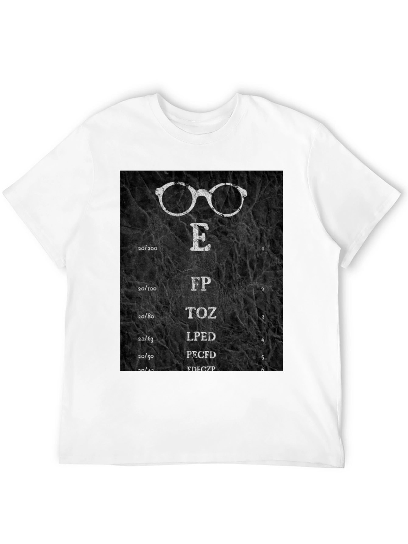 Black Eye Chart T-Shirt - Funny Optometry Tee view 12