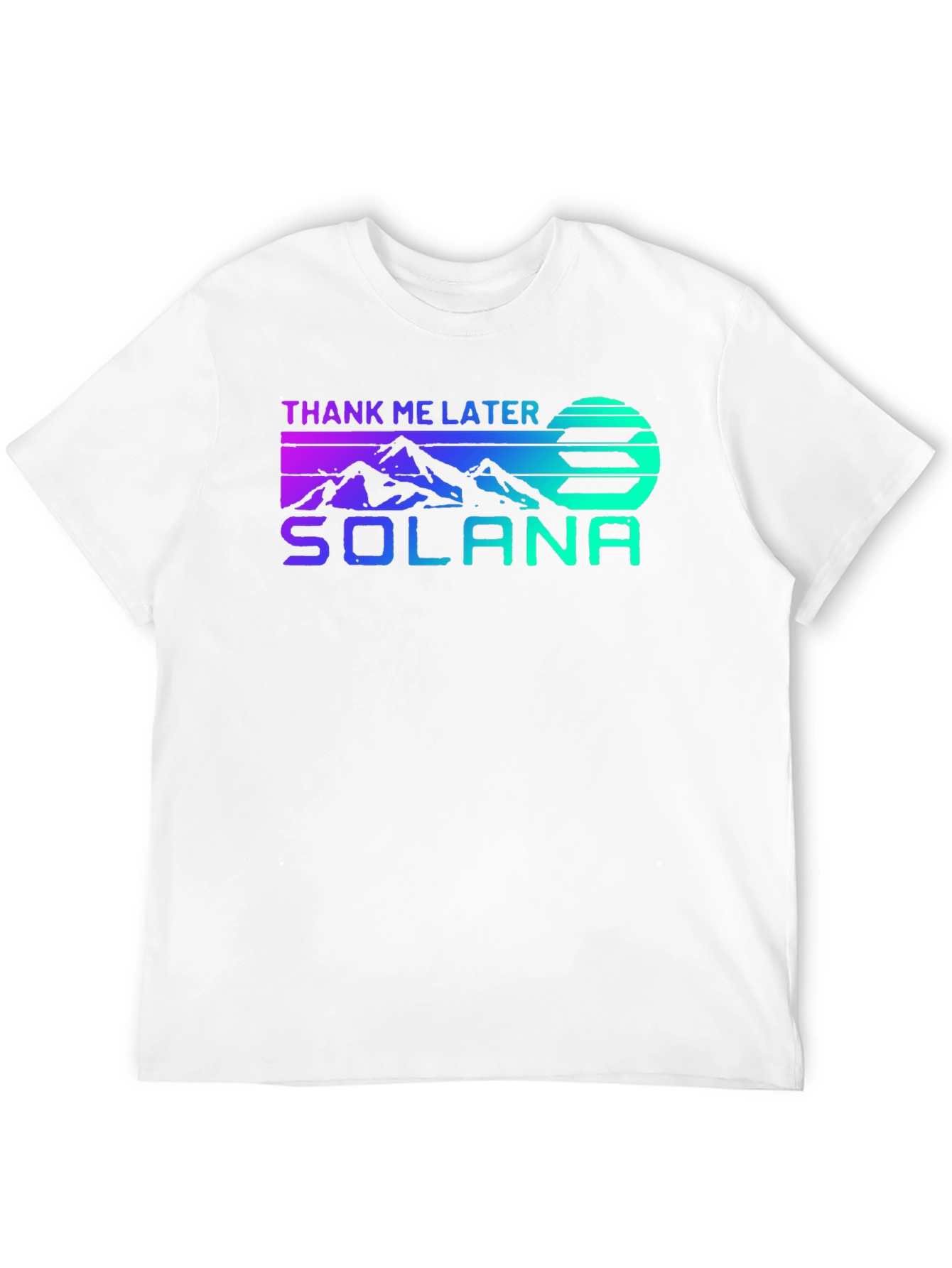 Black Solana Crypto Thank Me Later Graphic T-Shirt view 12