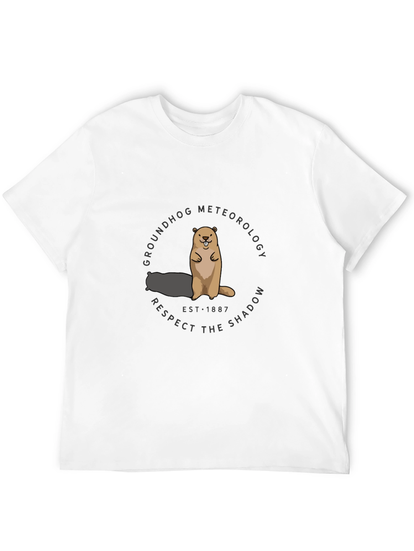 Black Groundhog Meteorology T-Shirt view 12