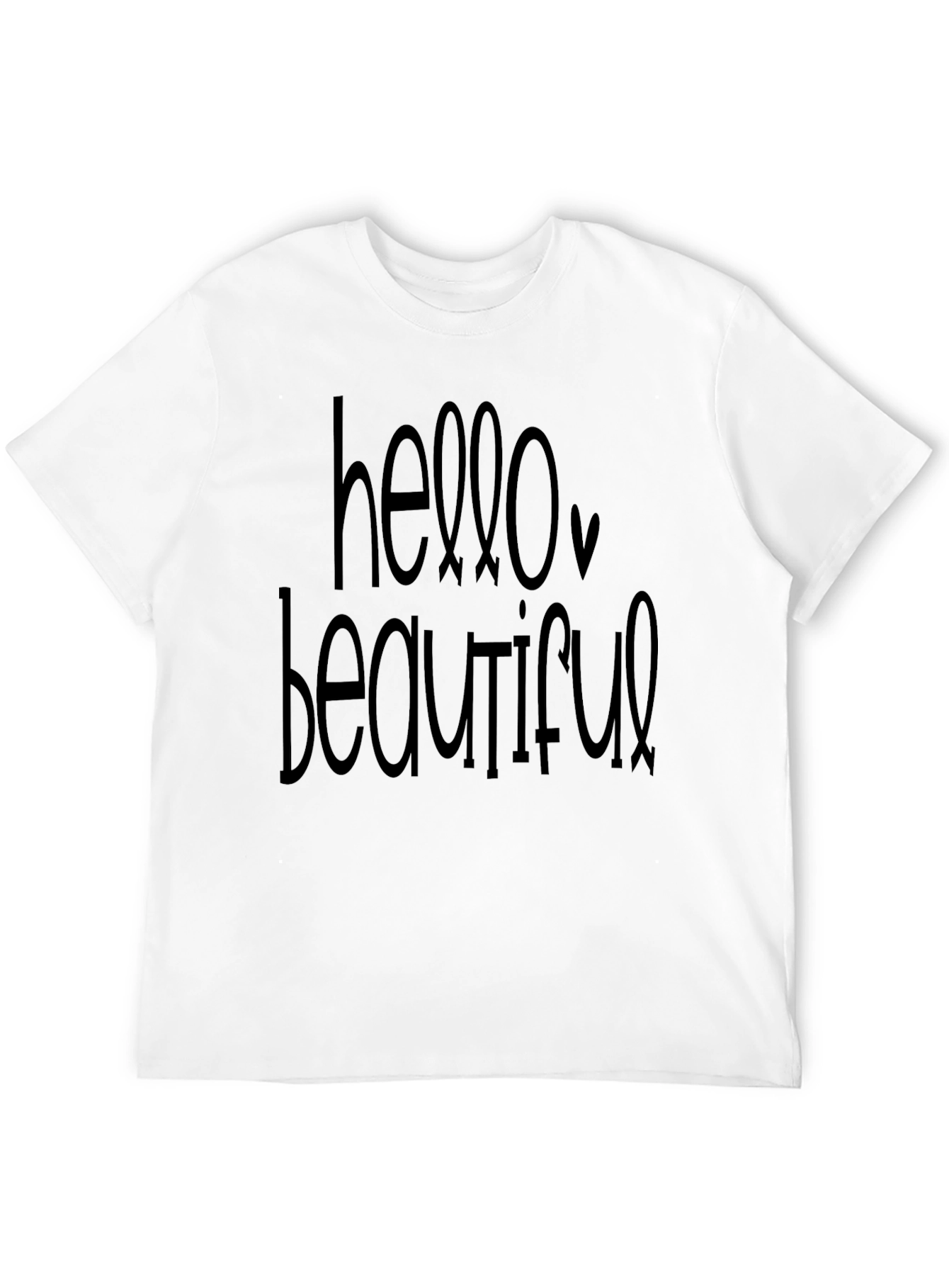 Black Hello Beautiful Graphic Tee - Black view 12