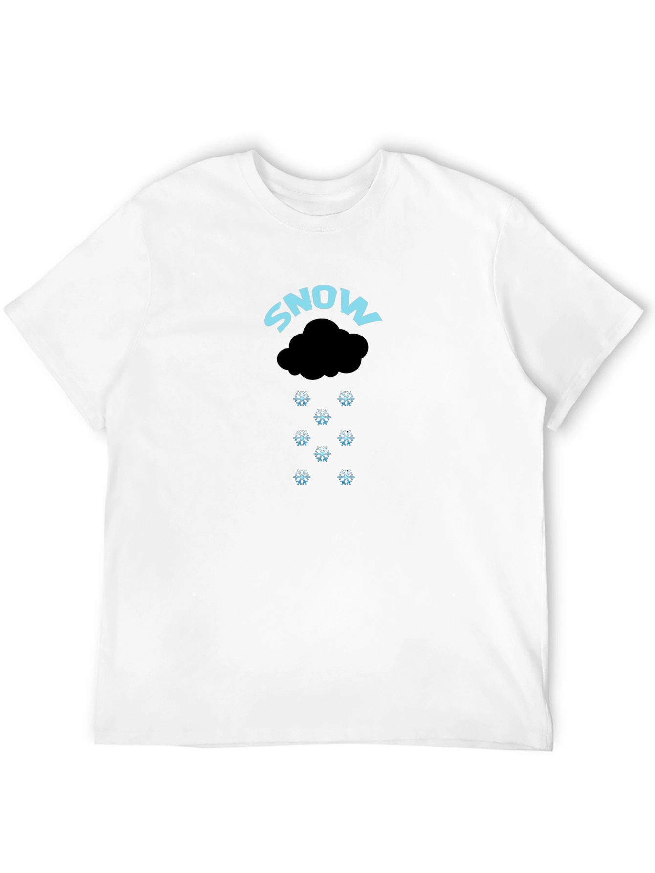 Black Snowy Weather Black Graphic Tee view 12