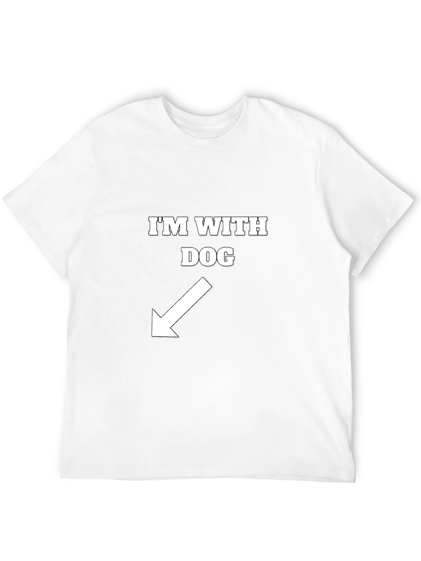 Black I'm With Dog T-Shirt with Arrow Humor Pet Lover Tee view 12