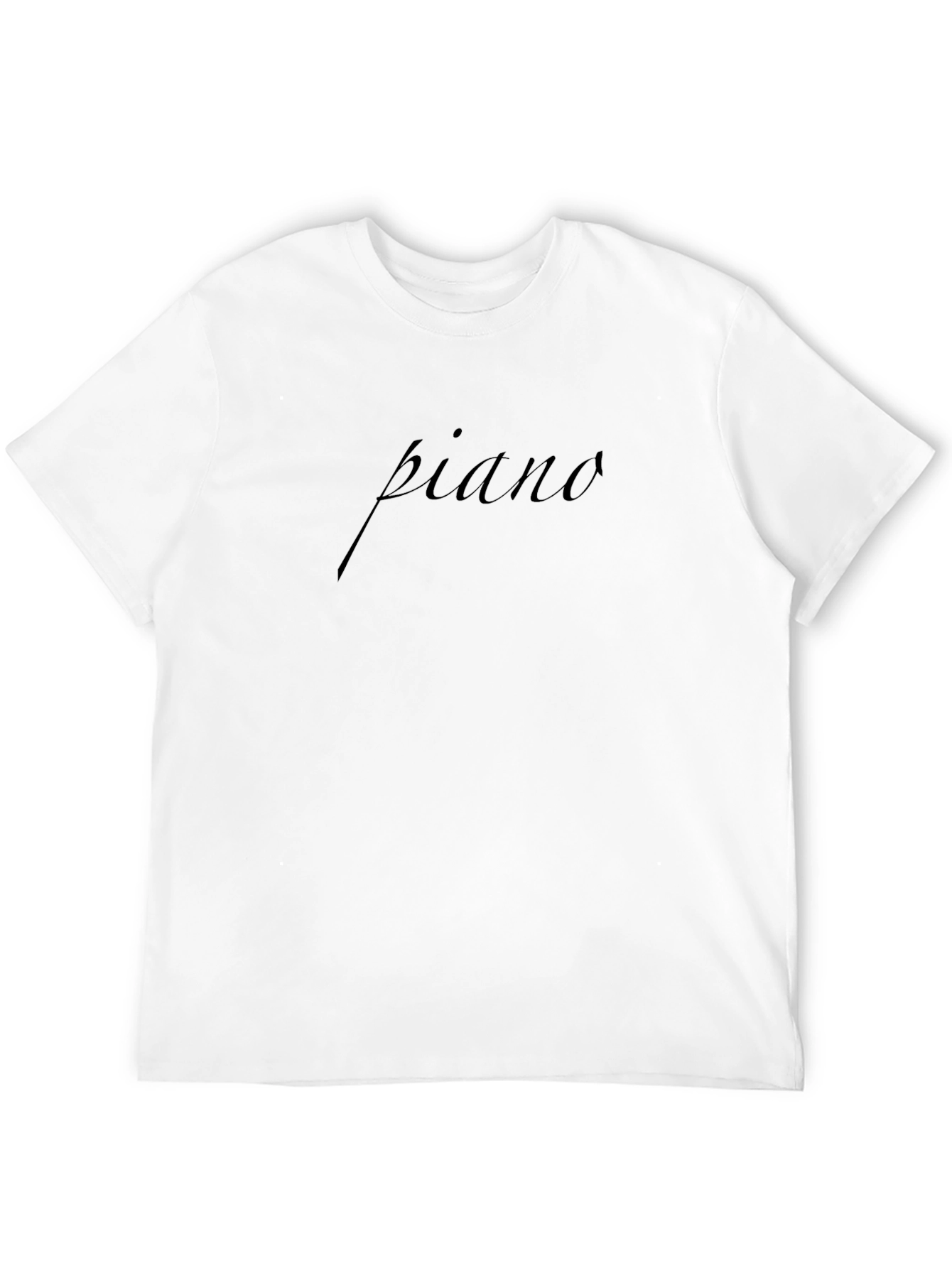 Black Piano Graphic Tee - Stylish Black Cotton T-Shirt view 12
