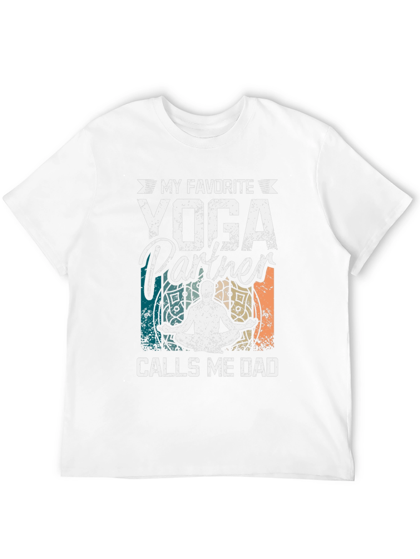 Black Yoga Partner Dad T-Shirt view 12