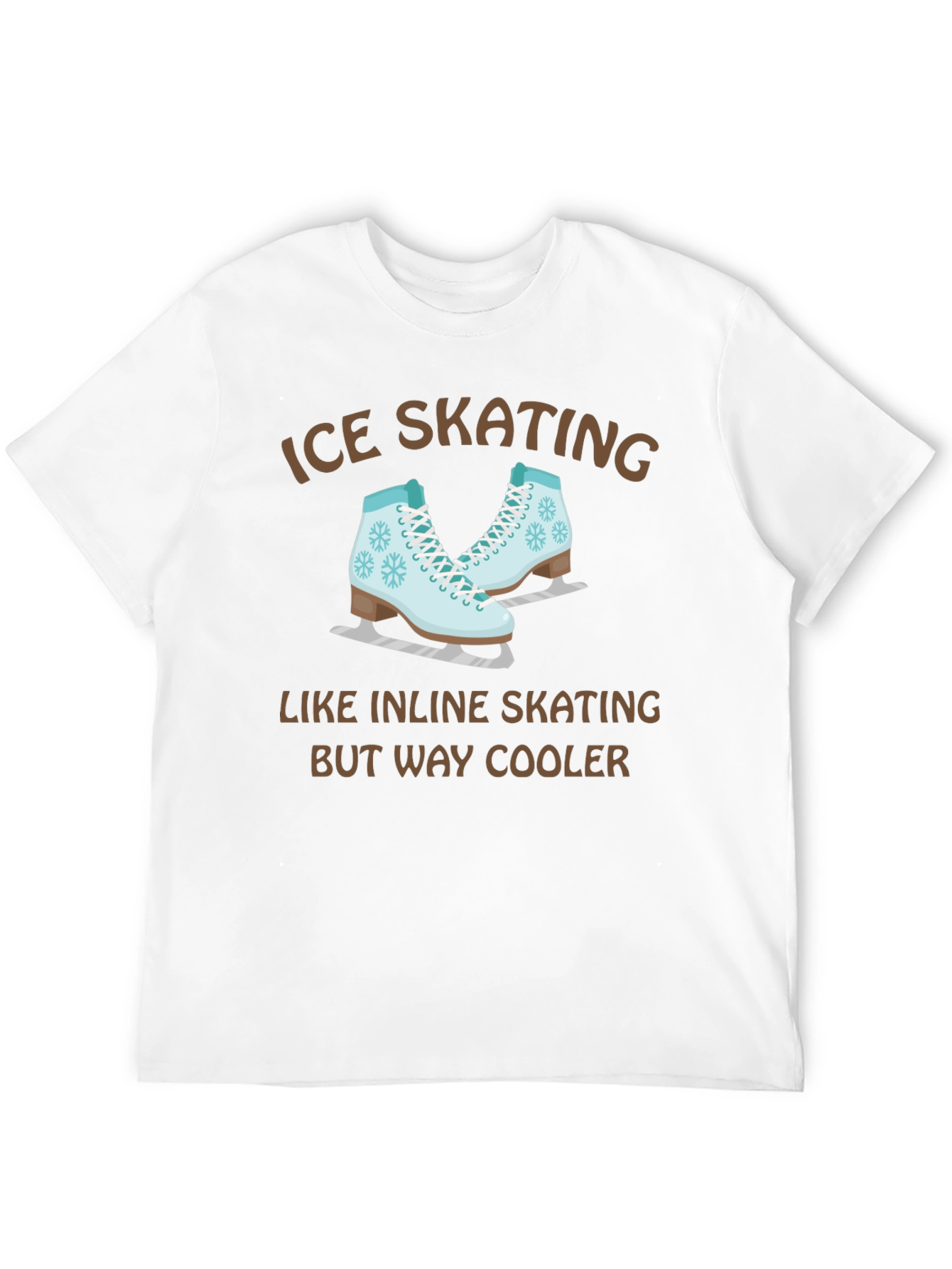 Black Ice Skating T-Shirt - Cooler Than Inline Skating! view 12