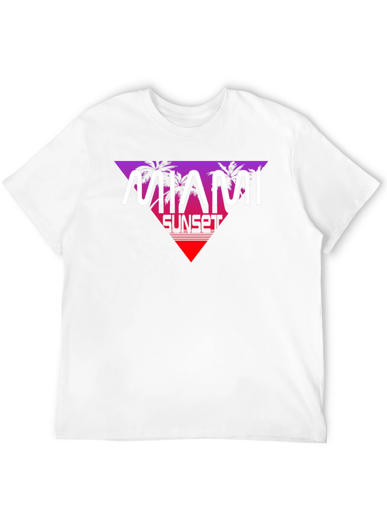 Black Miami Sunset Retro T-Shirt view 12