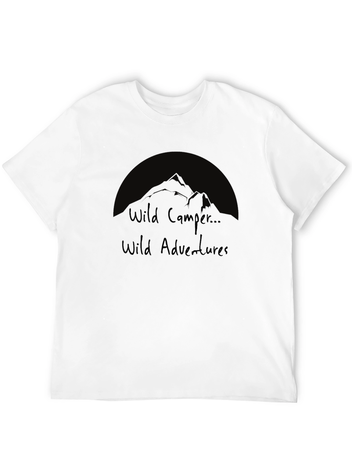 Black Wild Camper Adventures Graphic T-Shirt view 12