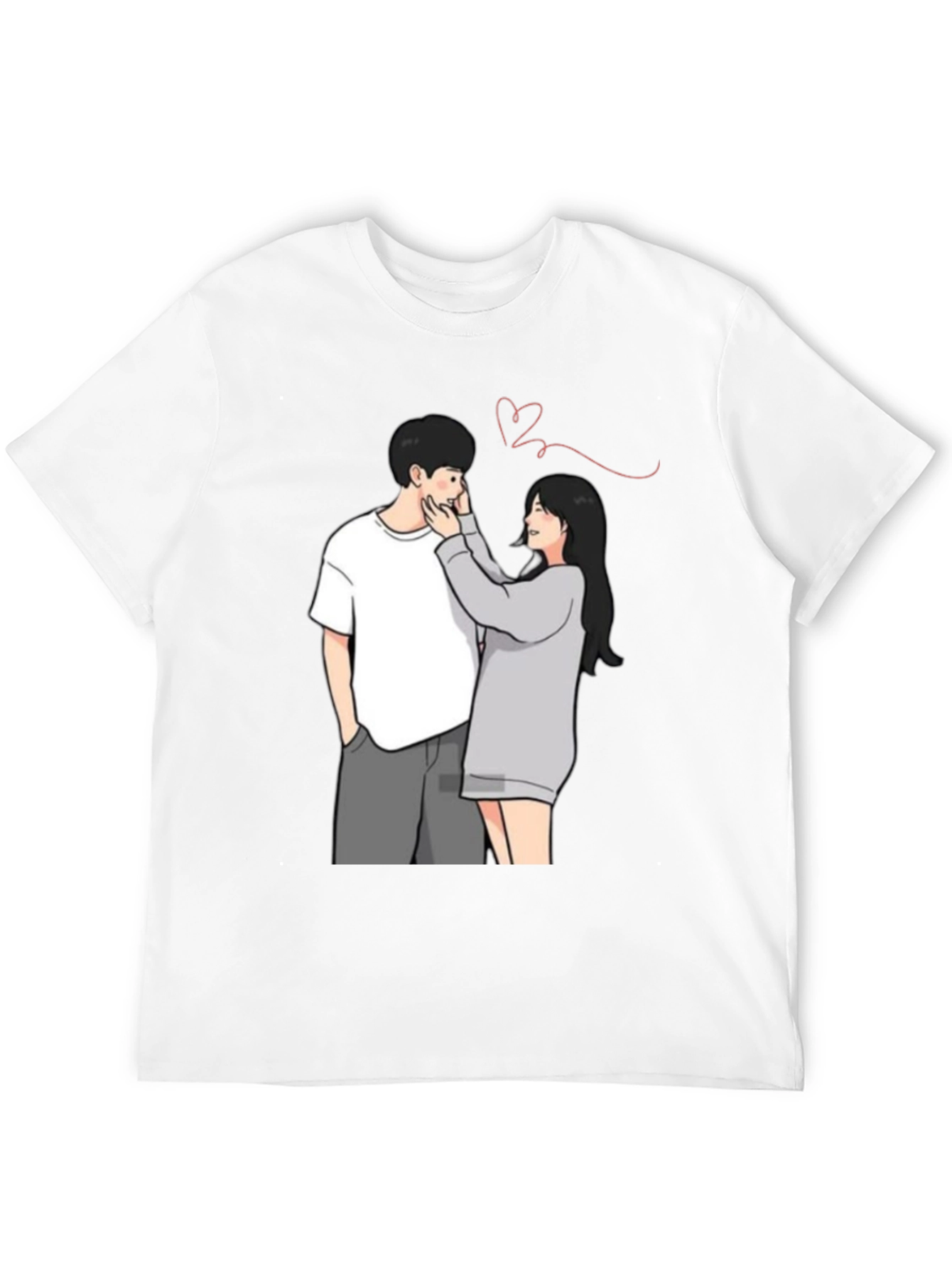 Black Couple Graphic Print Tee - Black view 12