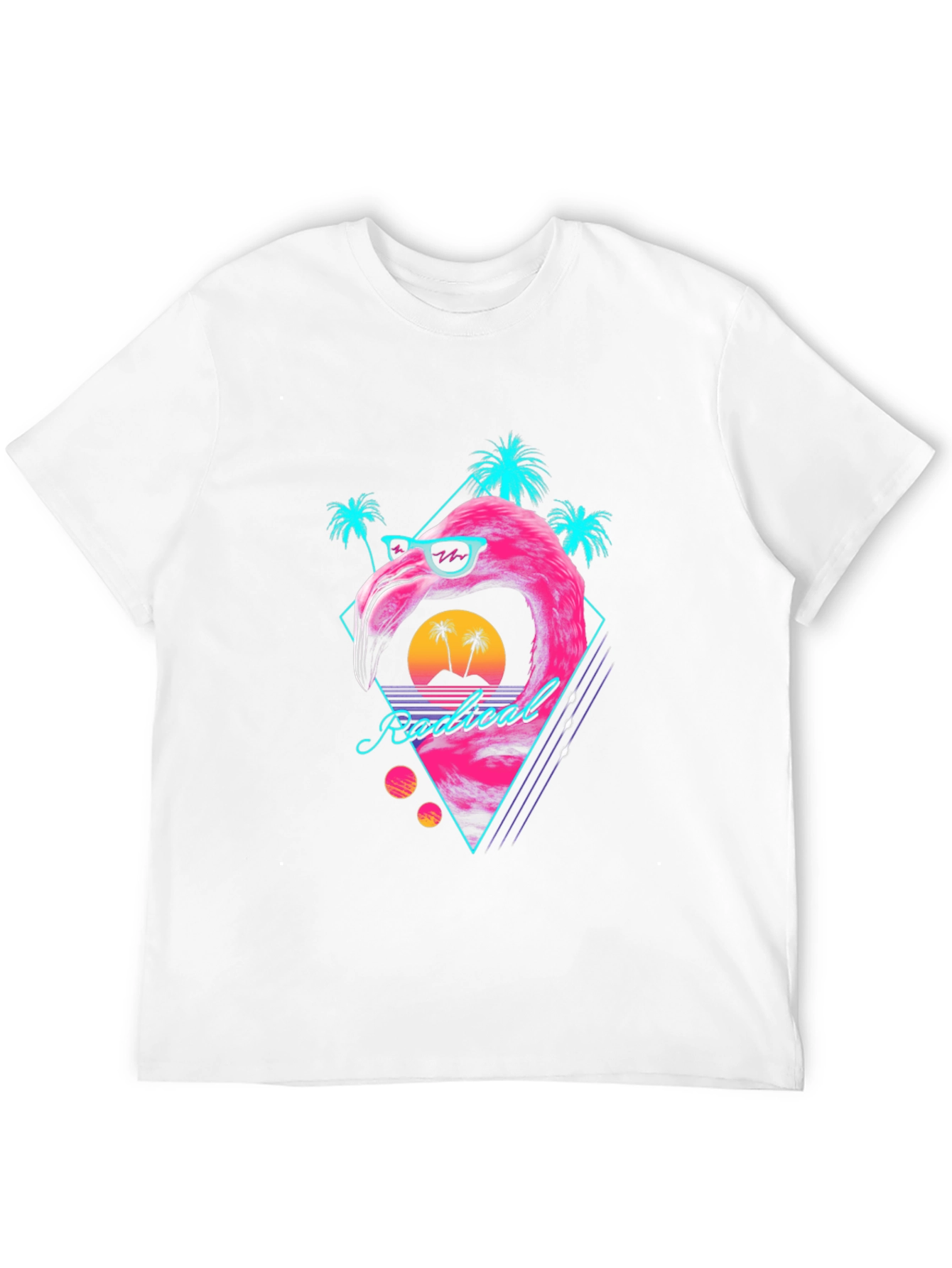 Black Radical Flamingo T-Shirt - Retro Summer Vibes view 12