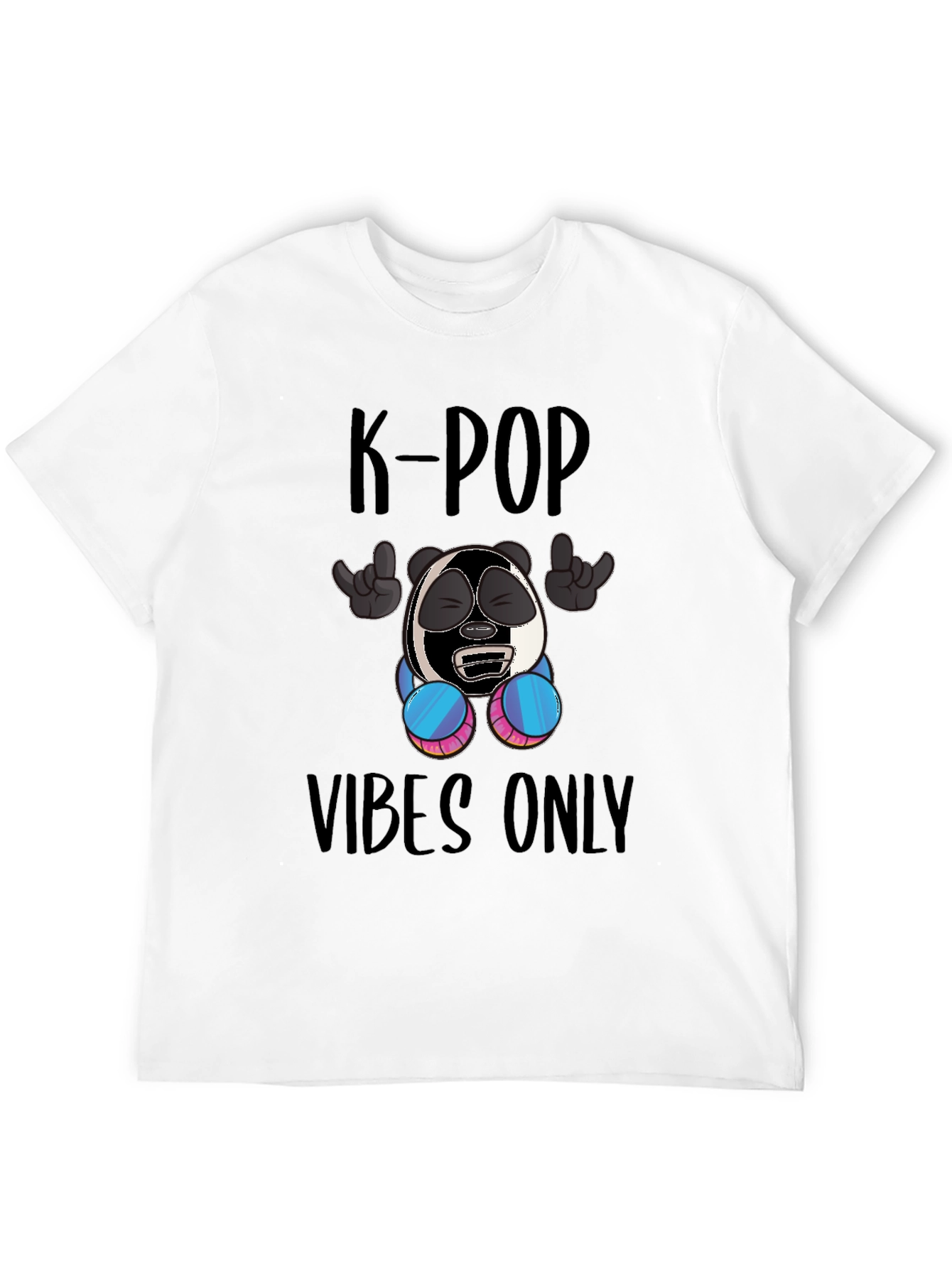 Black K-Pop Vibes Only Graphic Tee - Fun Style view 12