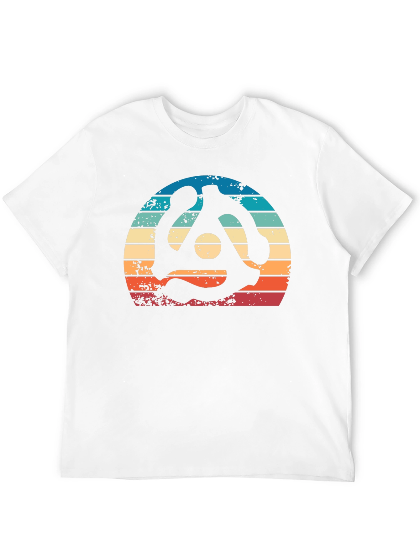 Black Retro Vinyl Record Adapter Graphic Tee view 12