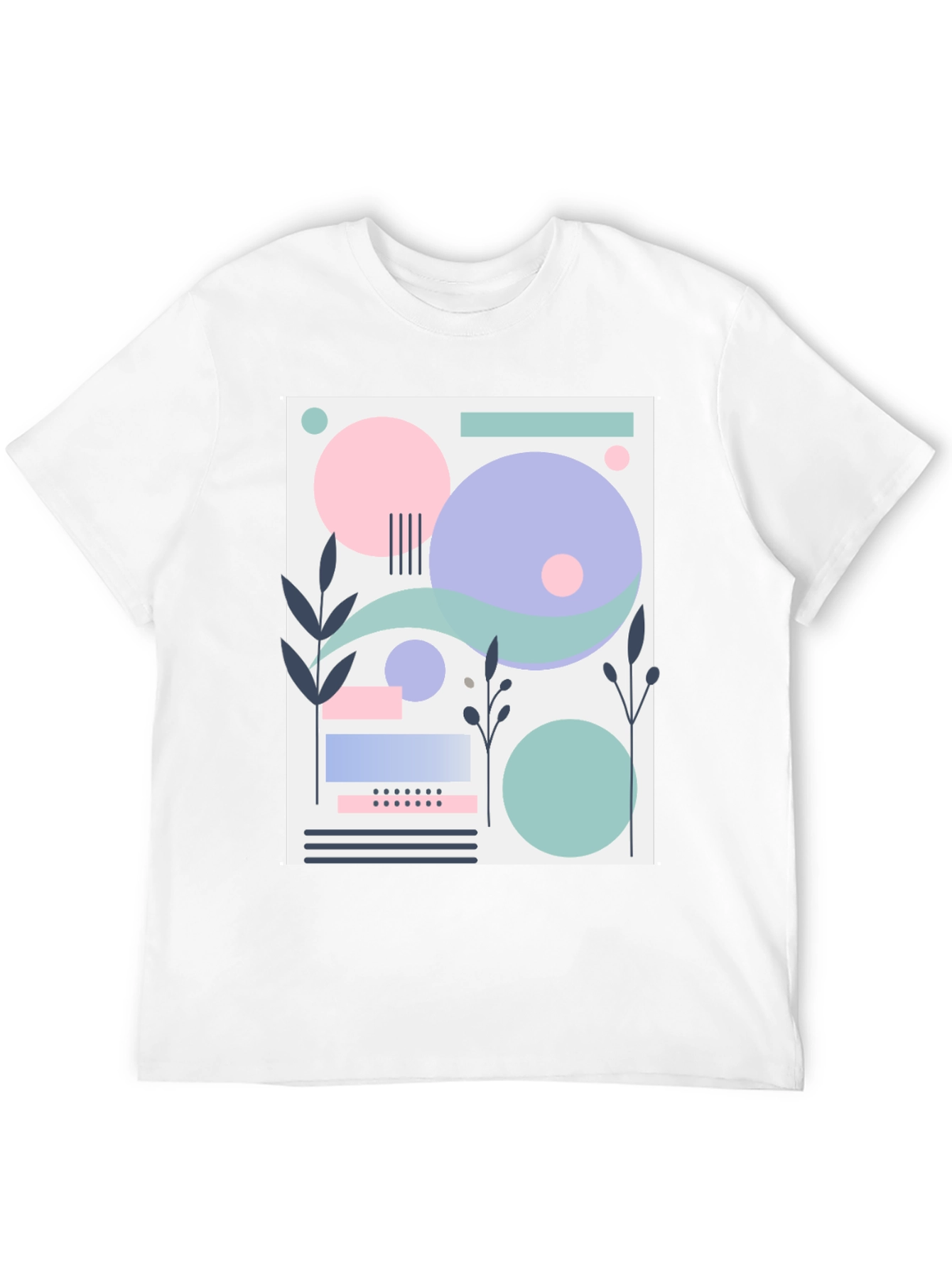 Black Abstract Geometric Design T-Shirt - Modern Art Tee view 12